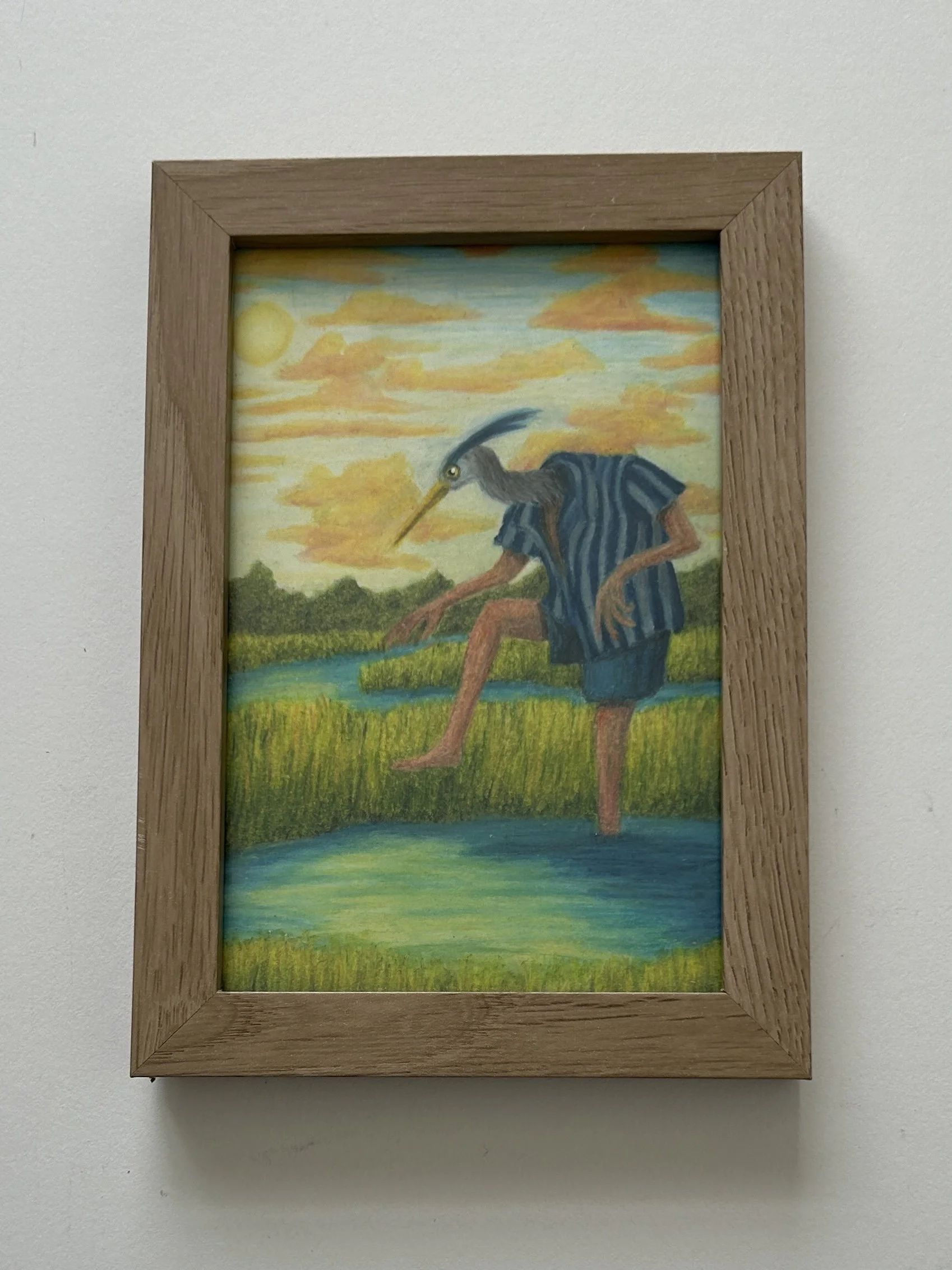 Heron Man - Original Framed Artwork