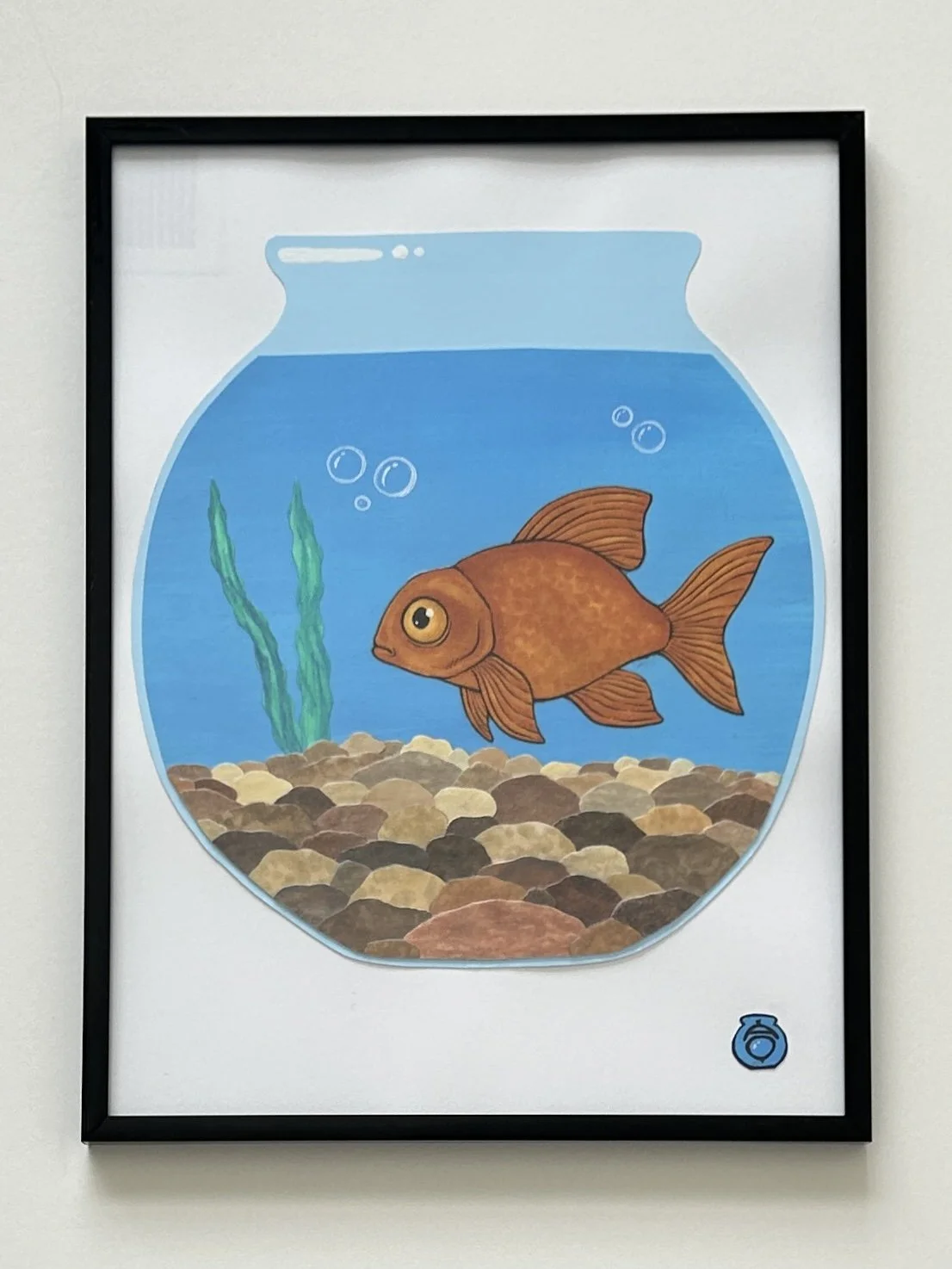 Fishbowl Collage - Original Framed Artwork