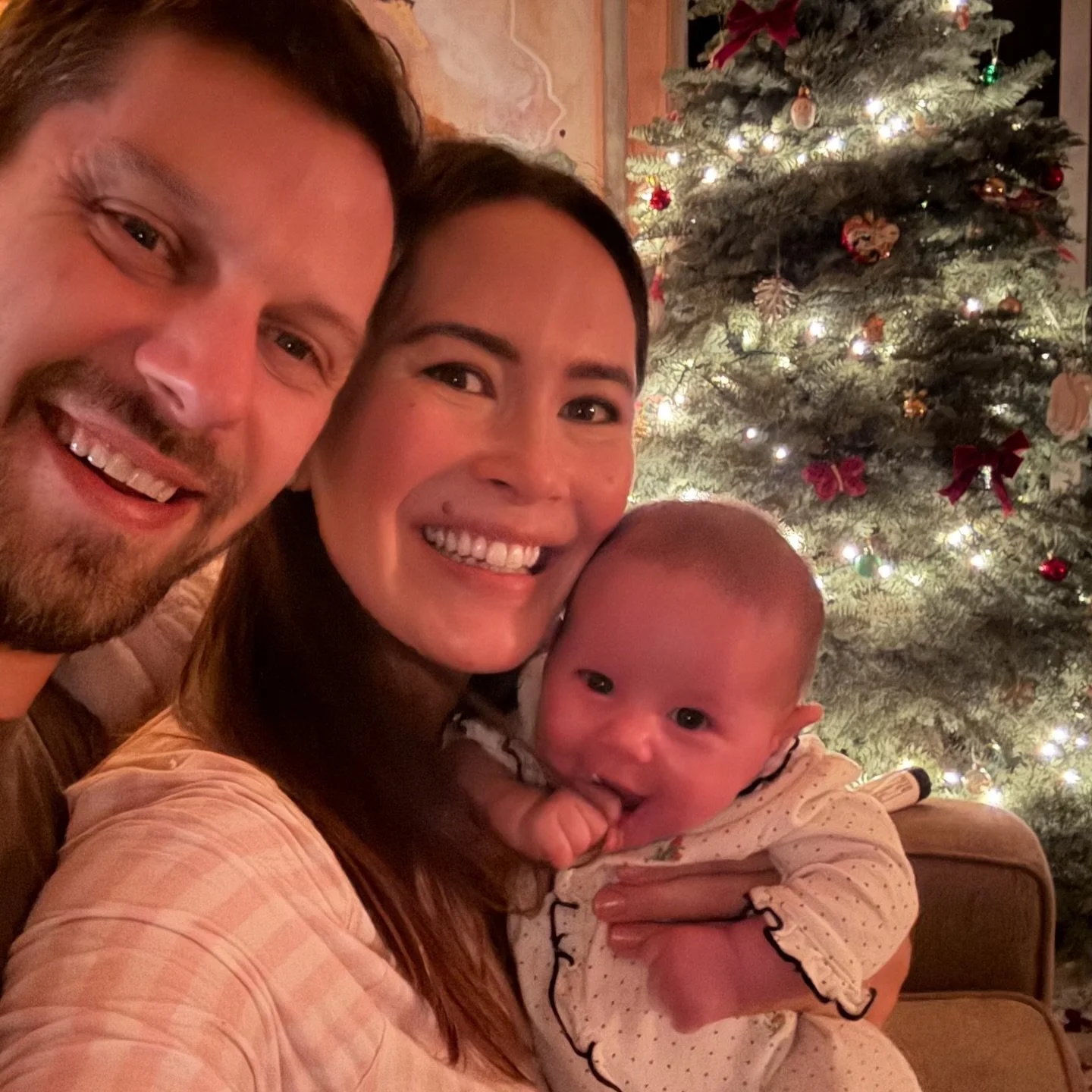 Living  right now like everything is a miracle, because it really is. ✨

Merry Christmas from our little family! 🎄😍