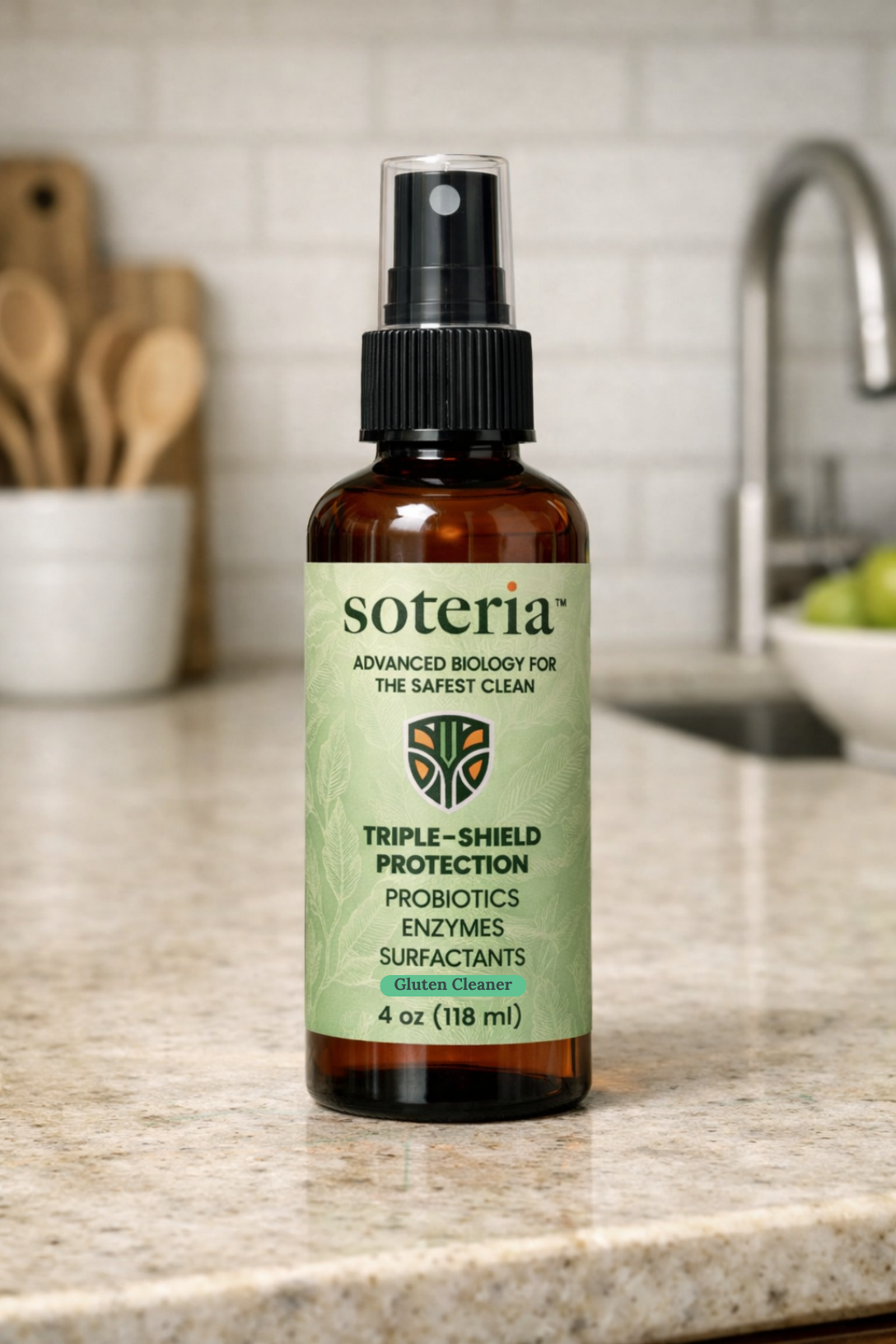 Soteria Gluten Cleaner travel, lavender, 4 oz