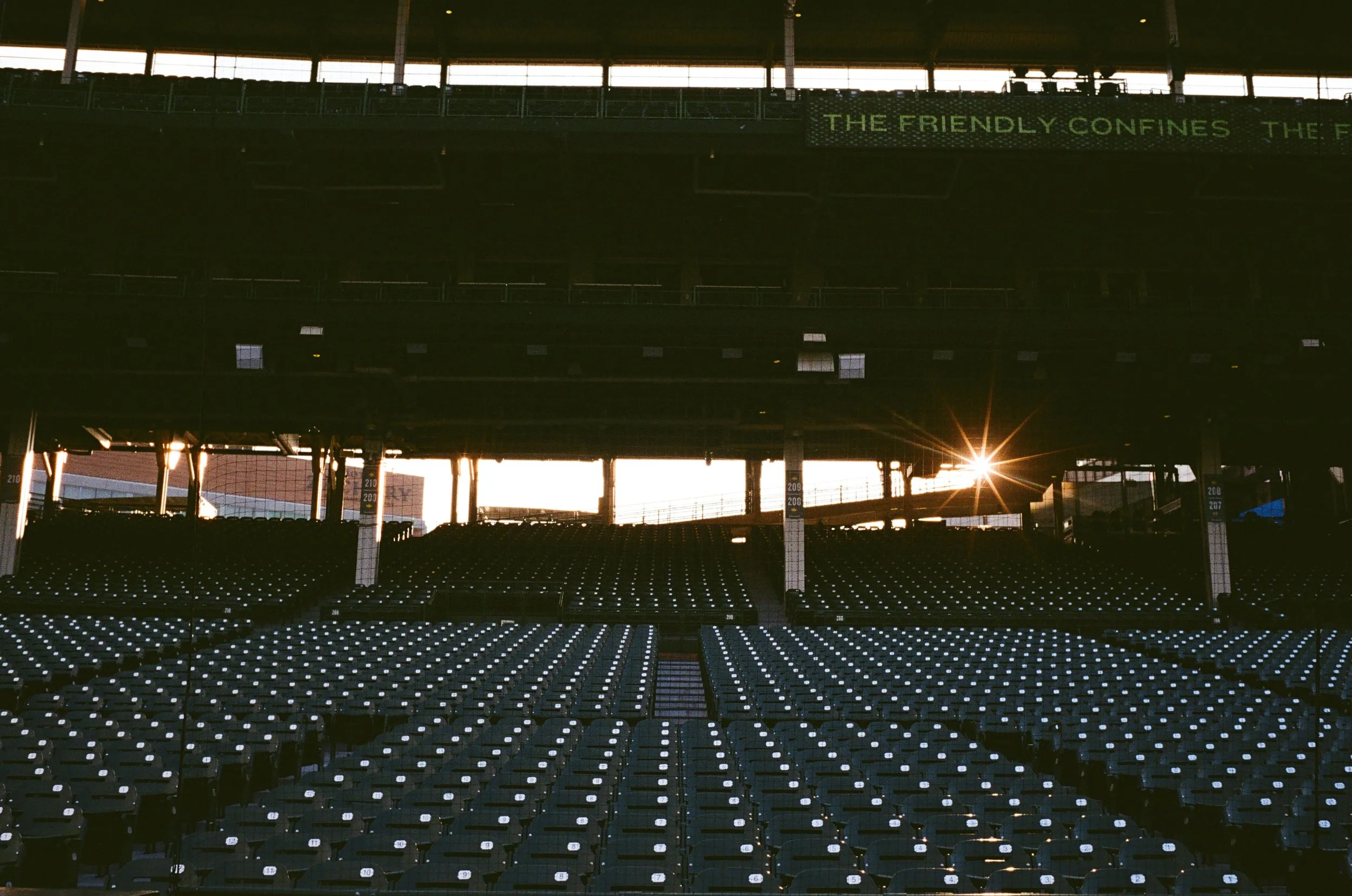 Empty seats at Wrigley Field, mid-July