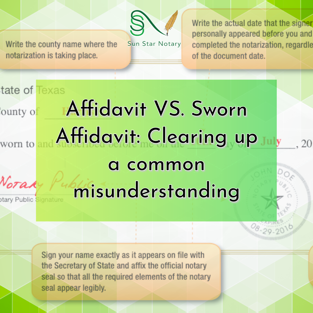 Affidavits vs. Sworn Affidavits: Clearing Up a Common Misunderstanding