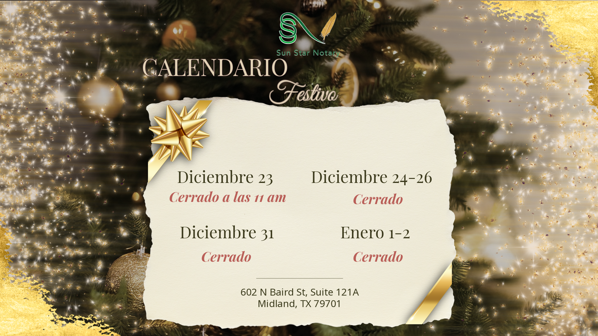 Calendario festivo