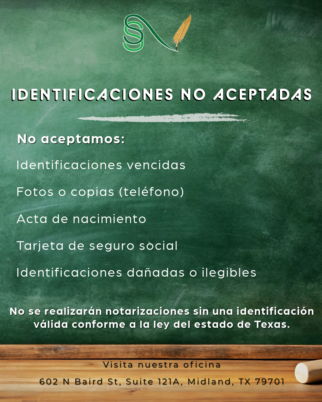 Identificaciones No Aceptadas