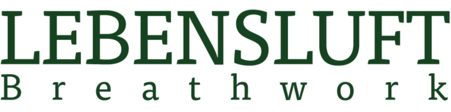Logo des Unternehmens Lebensluft Breathwork mit grünem Text auf schwarzem Hintergrund.
