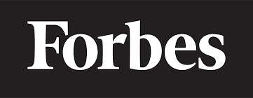 Black and white Forbes logo