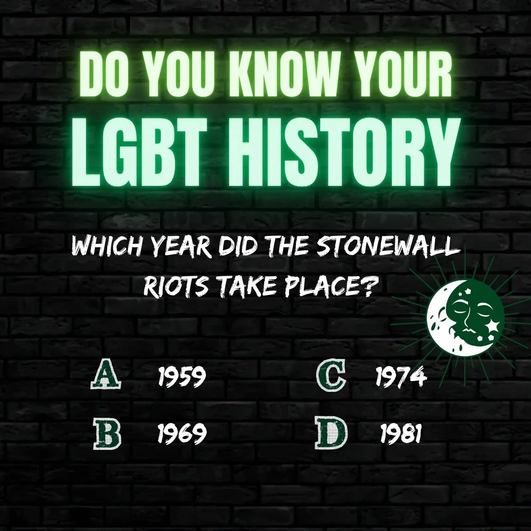 Stonewall wasn&rsquo;t just a moment &mdash; it was a spark.

How well do you know your queer history?

Drop your guess below.

#LGBTHistoryMonth #GrungeHairShop #SpringTX