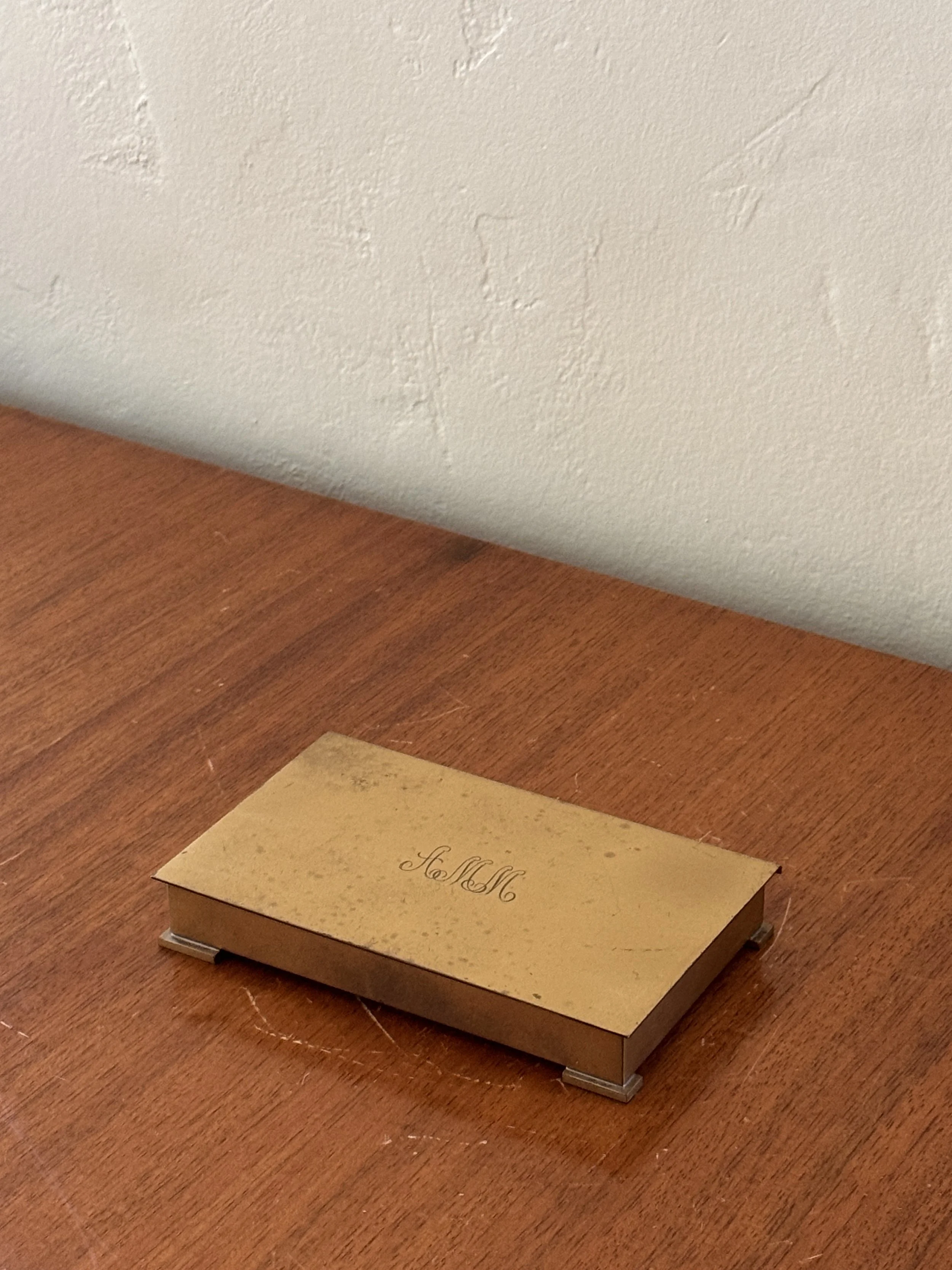 Swedish Modern Brass Box, Ystad, Mid-20th Century