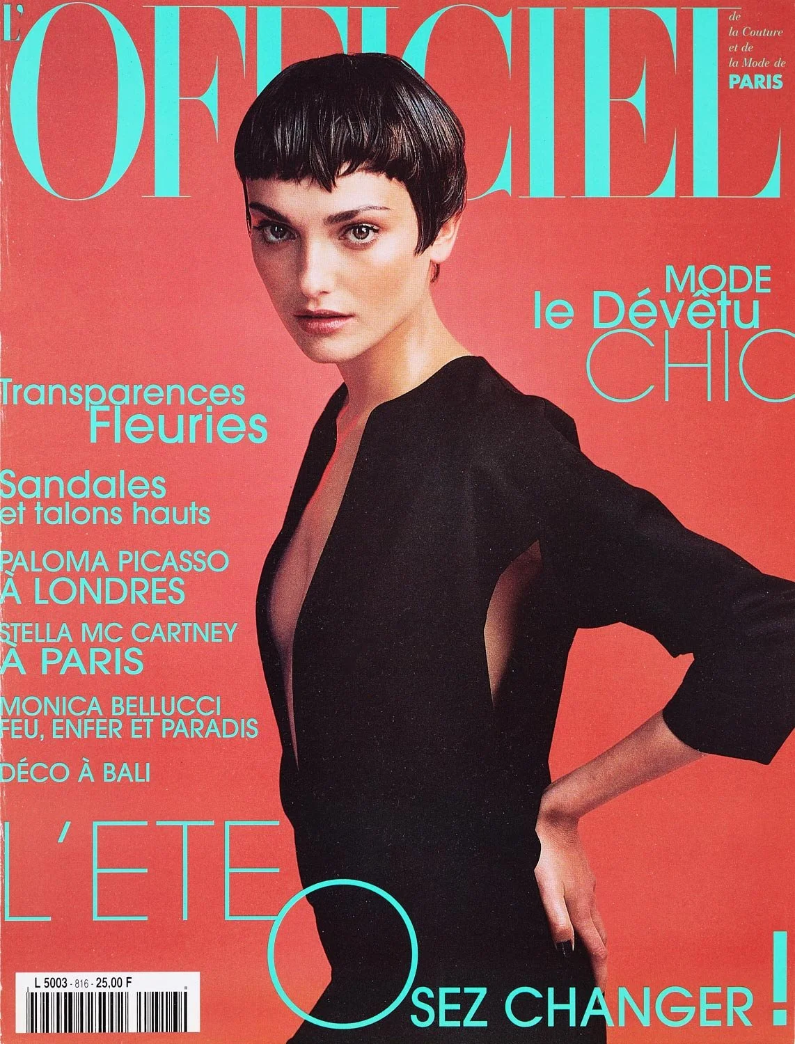 L' Officiel France Magazine Cover Laura Ponte