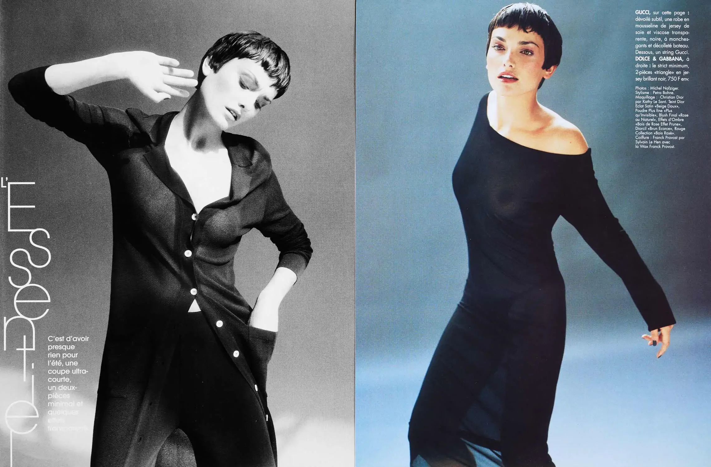 Fashion magazine spread.