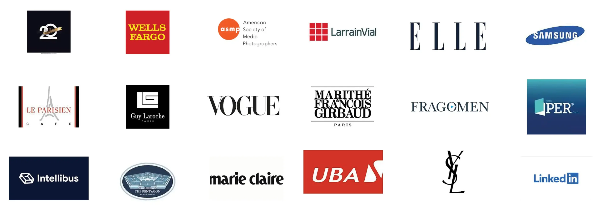Selection of logos from my clients
