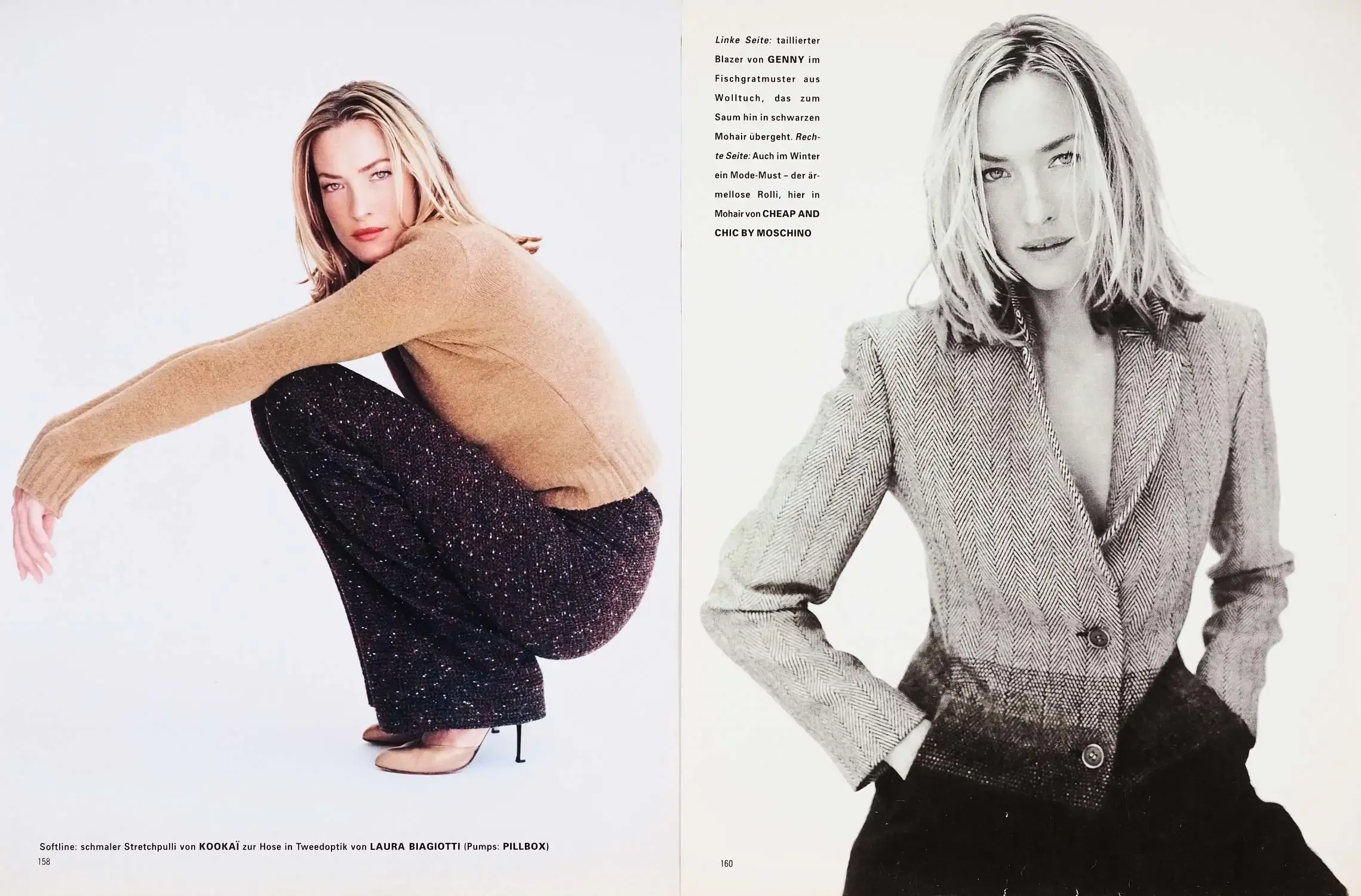 Magazine spread with Tatjana Patiz Tatjana Patiz, photographed for German Marie Claire in New York.