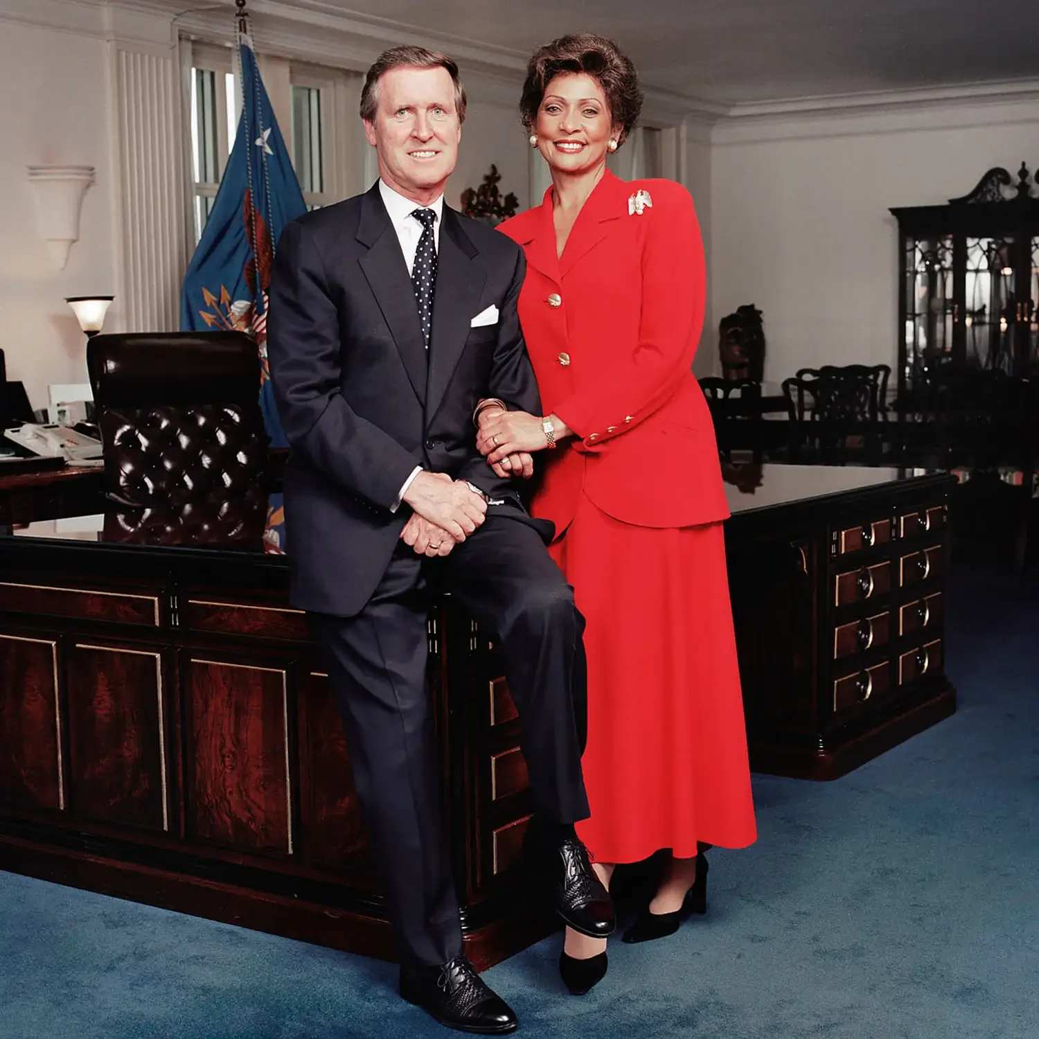 Janet Langhart & William Cohen in the Pentagone for American Vogue