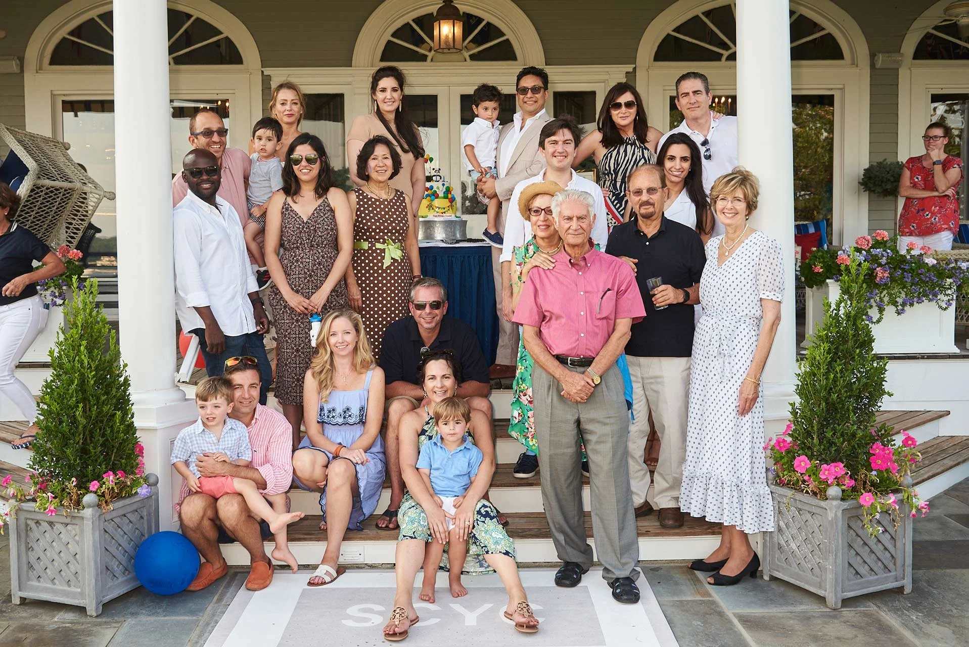 Relaxed family portrait with authentic expressions