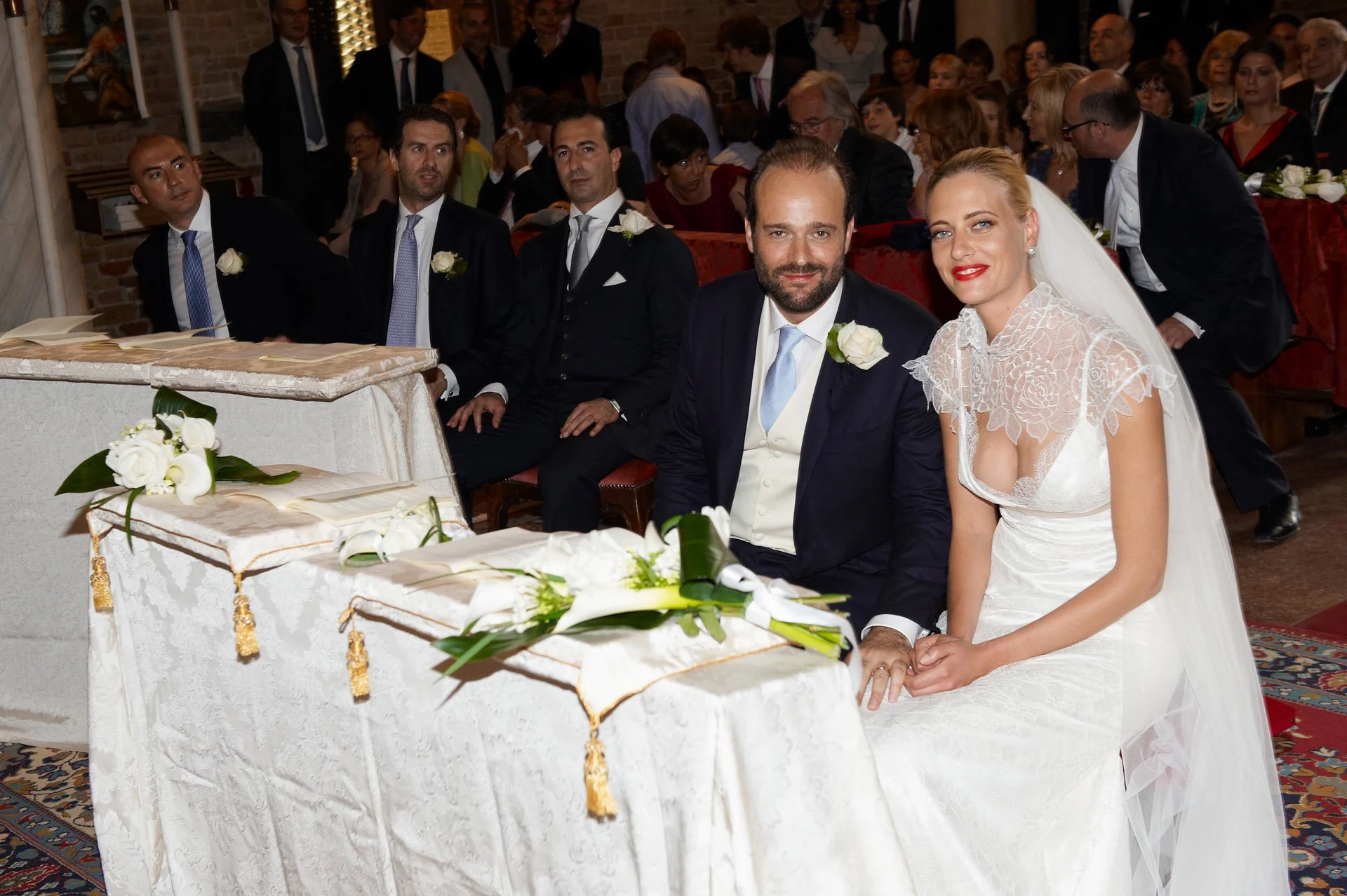 Emotional wedding moment with subtle expressions