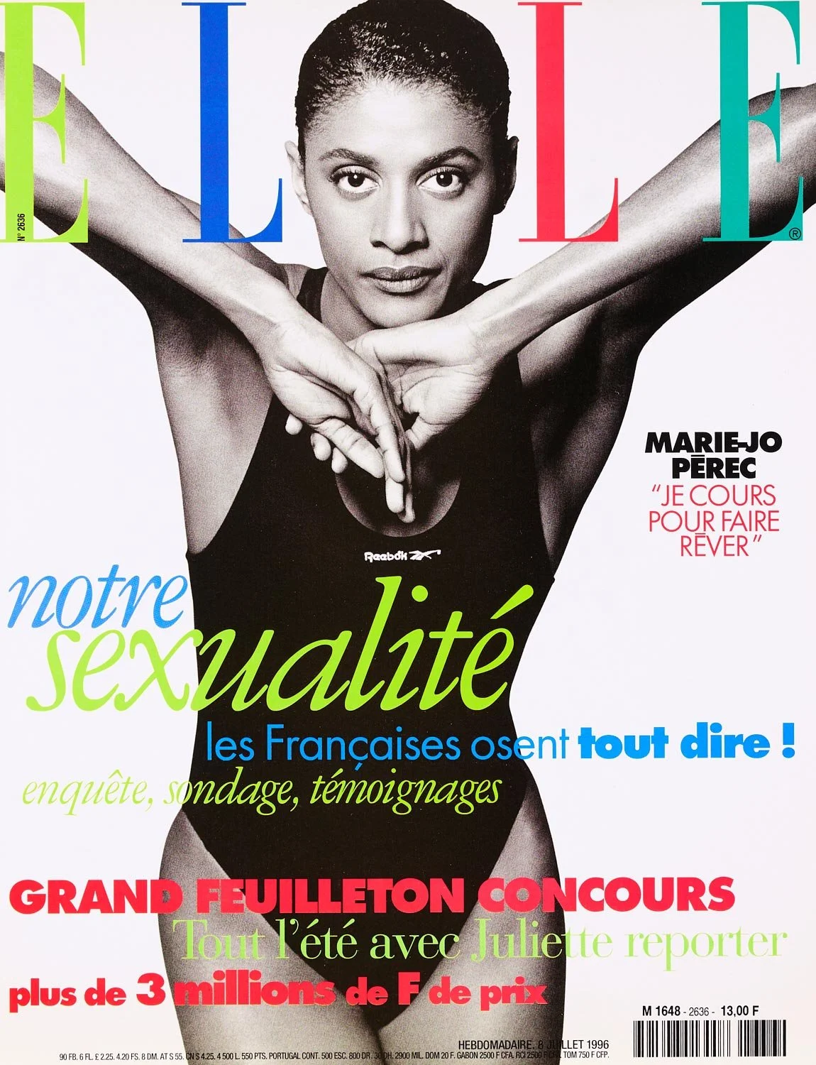 French Elle magazine with Marie Jo Perec Gold medalist.