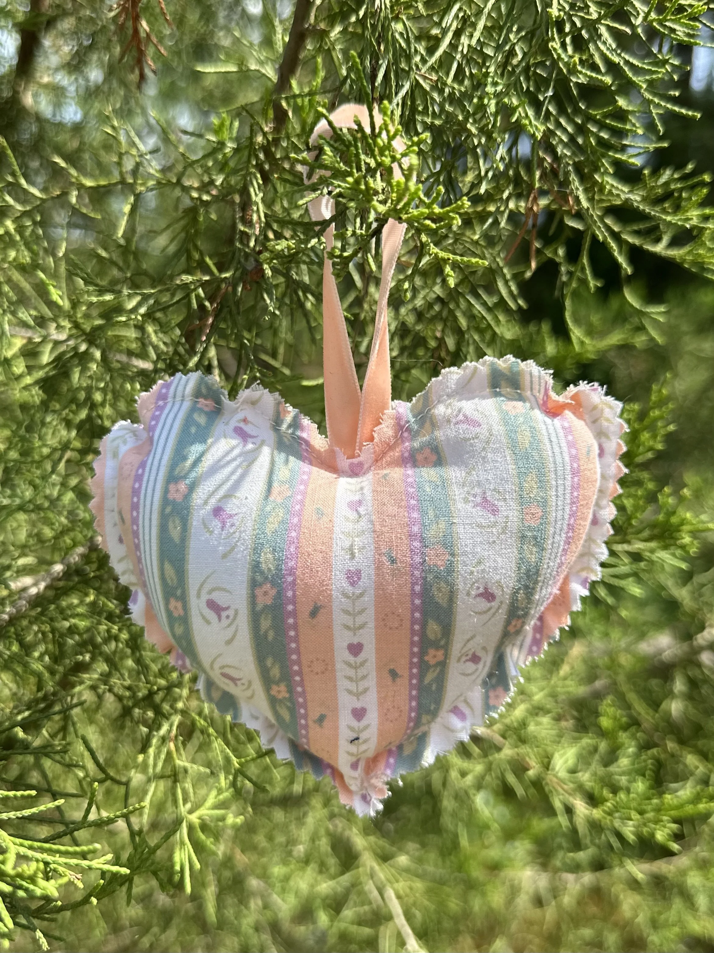 Vintage Striped Heart