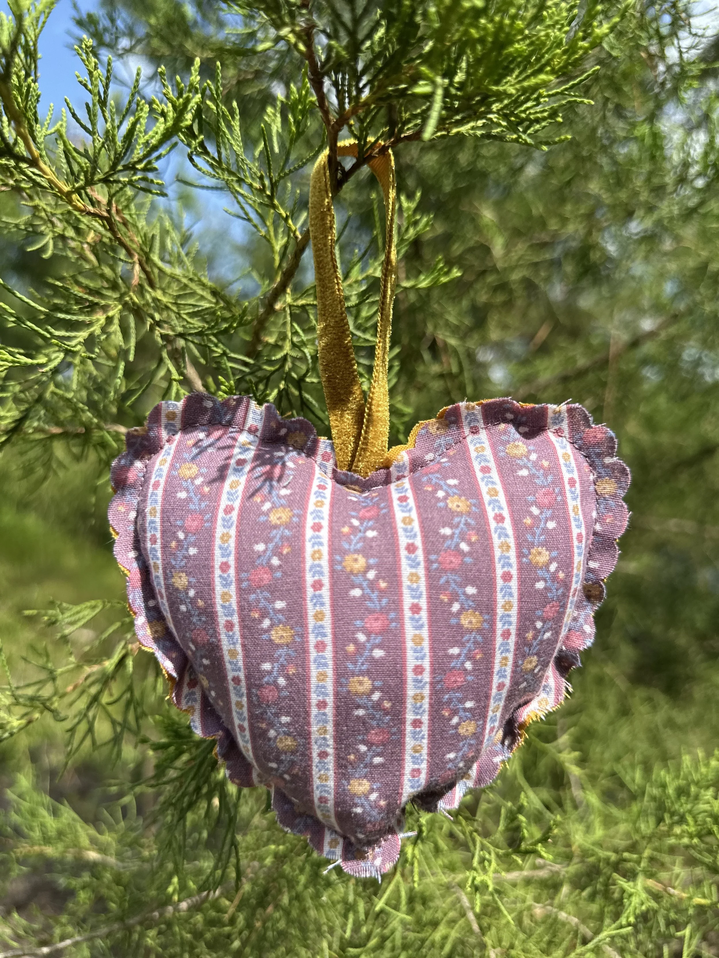 Purple Striped Heart