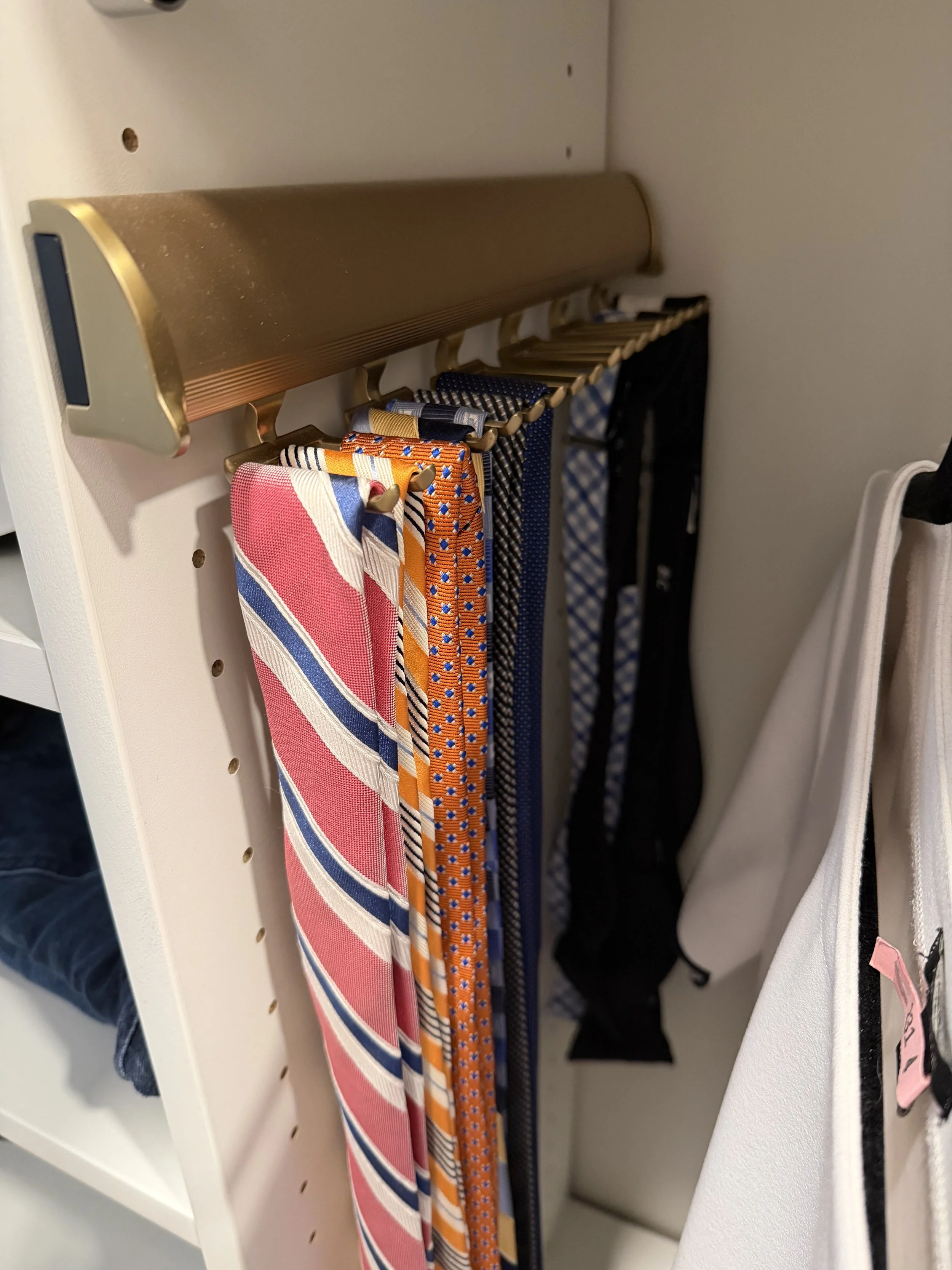 custom closet tie rack accessories 