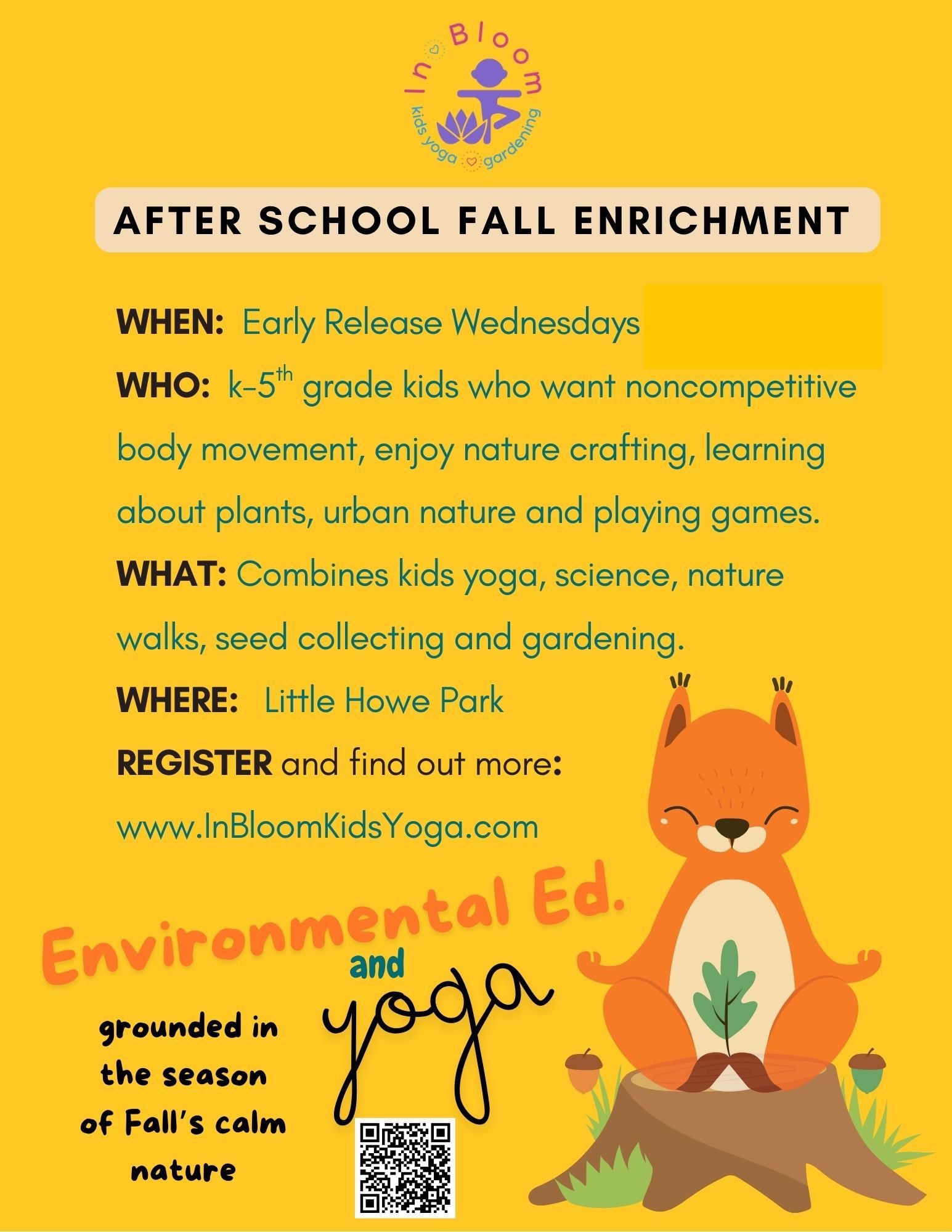NEW this season is the magical-mystical In Bloom walking school bus! 
