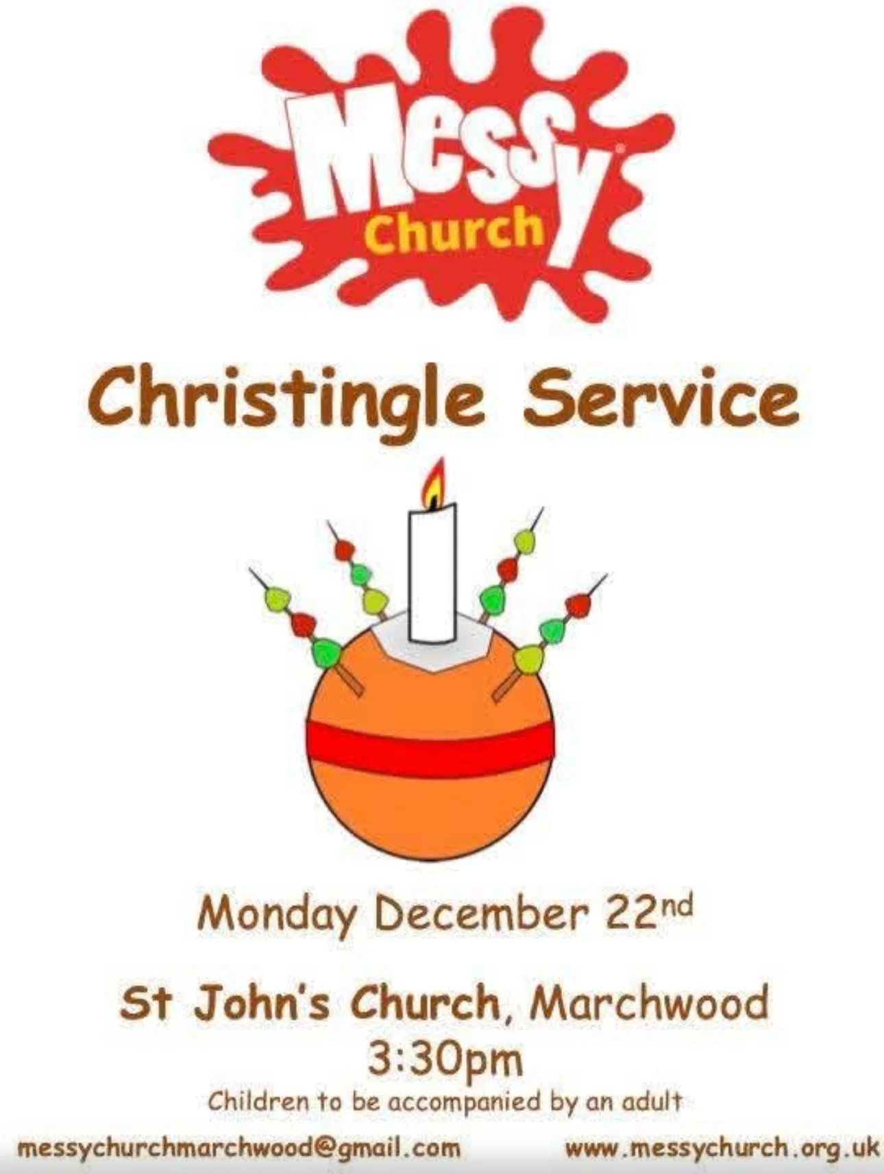 Messy Church Christingle at St John's Church, Marchwood
