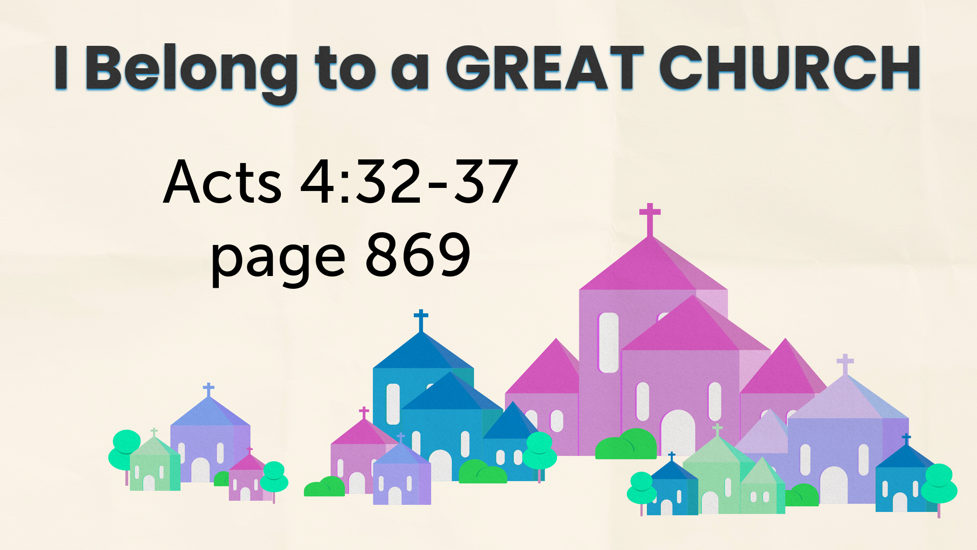 I Belong to a Great Church