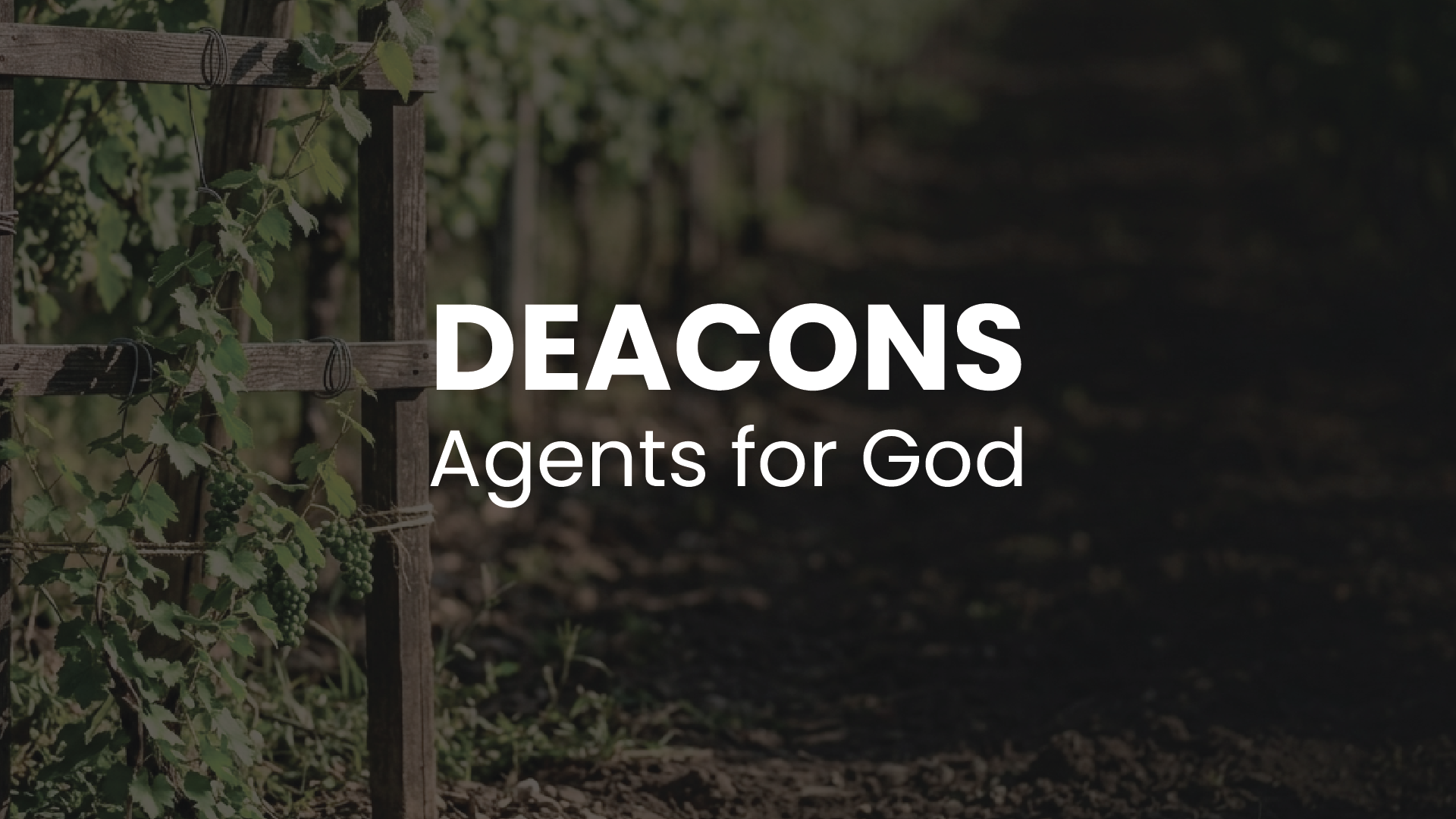 DEACONS AGENTS FOR GOD