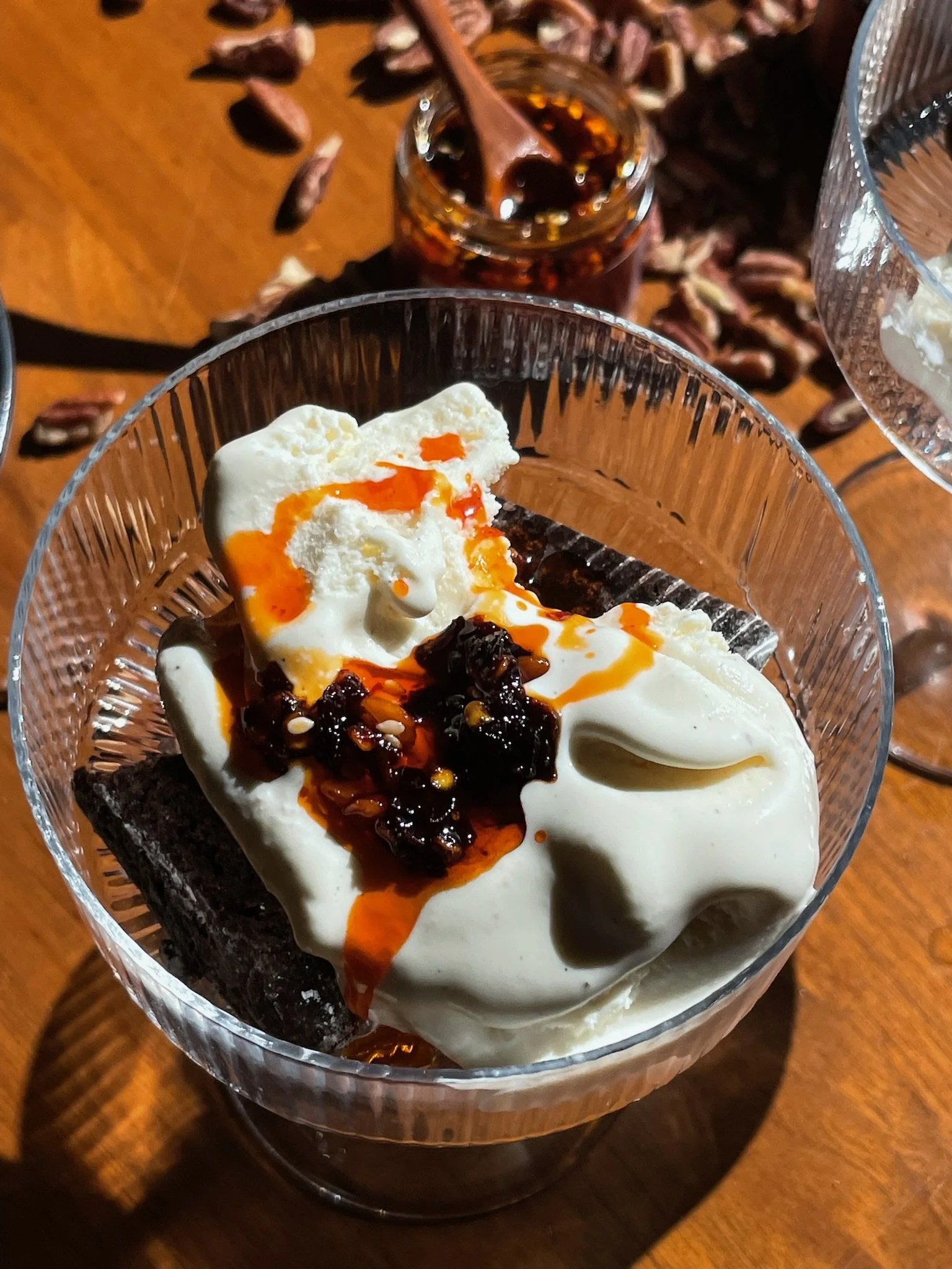 Brownie Sundae with Honey Pecan