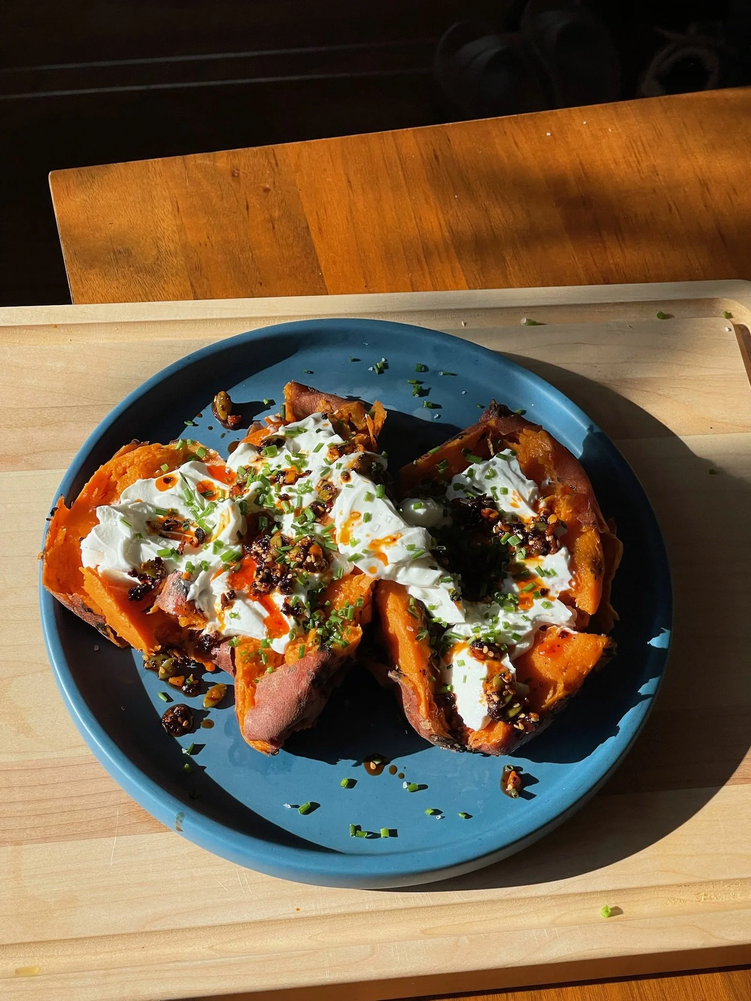 Steamed &amp; Charred Sweet Potato