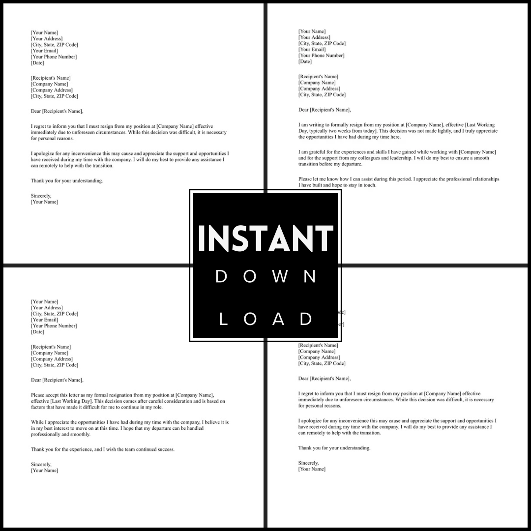Your Resignation Letter Bundle