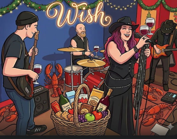 Holiday Party with Redwood Groove, Cousins Maine Lobster, Make-a-Wish!  Music starts at 4:00