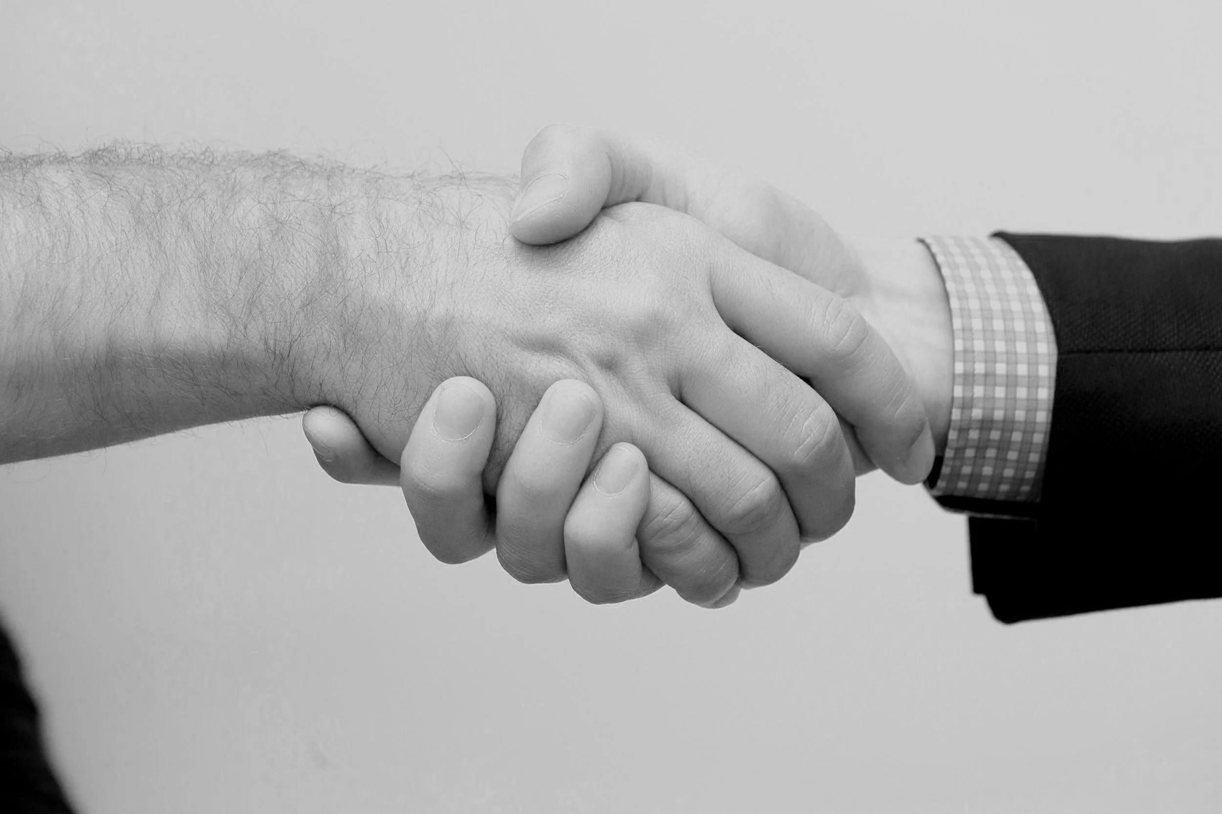 hvac professionals shaking hands