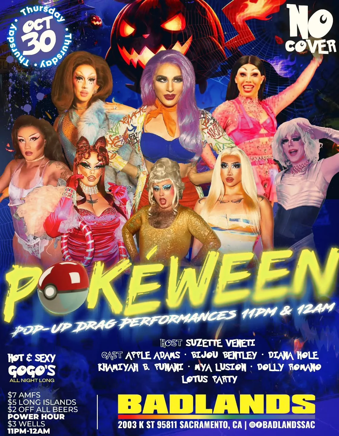 🎃✨ Pok&eacute;ween is here, trainers! ✨🎃
TONIGHT we&rsquo;re turning the stage into a haunted Pok&eacute;mon arena 🕸️👻 Our drag cast will be serving iconic looks and legendary moves as your favorite Pok&eacute;mon and characters! 💥⚡️

💄 Showtim