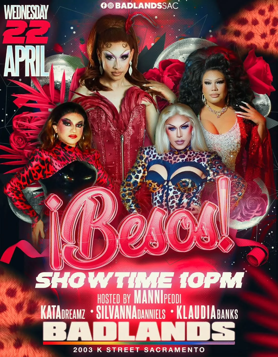 BESOS returns next week with host Manni Peddi! 💋 Showtime at 10pm and FREE ENTRY ✨
