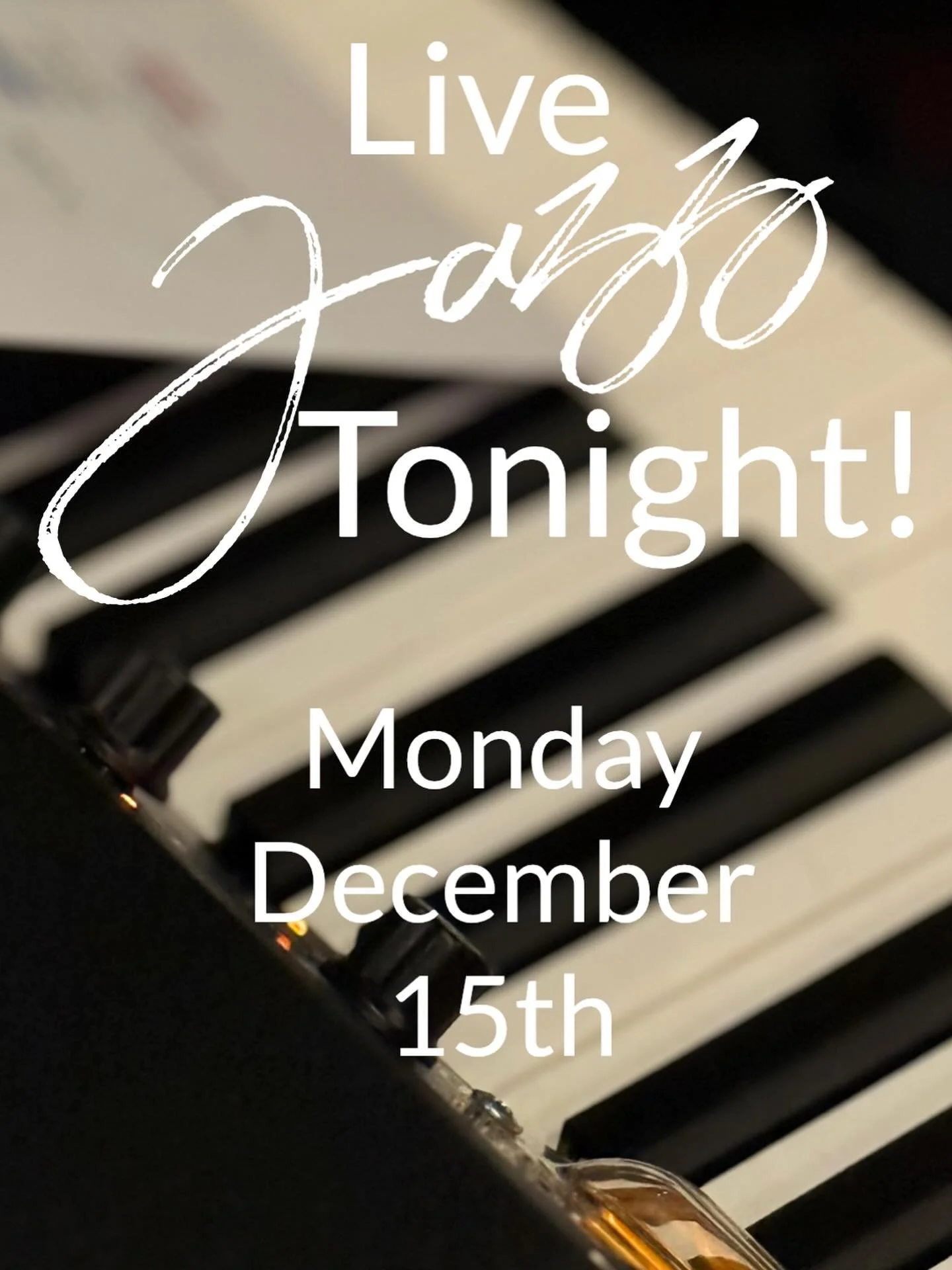 Join us for live jazz tonight!