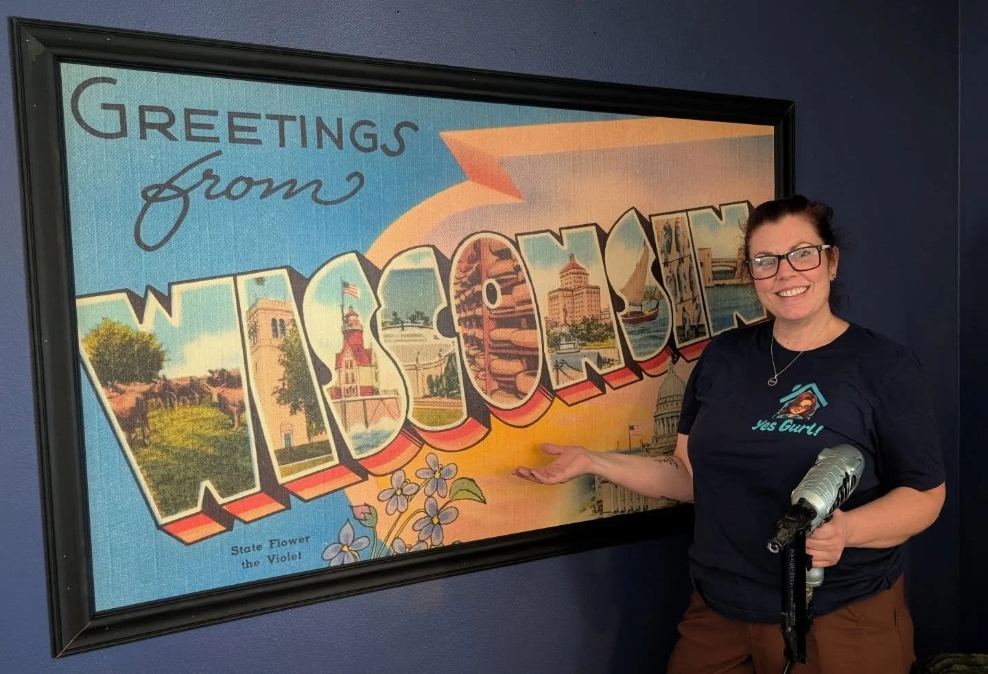 Loving this mural I installed and framed at my newest property! 

It's a mad dash to the finish as I work through the final items on my punch list. Photos are scheduled for Monday afternoon, so it's going to be a busy #yesgurl weekend! 

#airbnbhost
