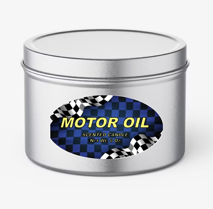 Motor Oil Scented Candle