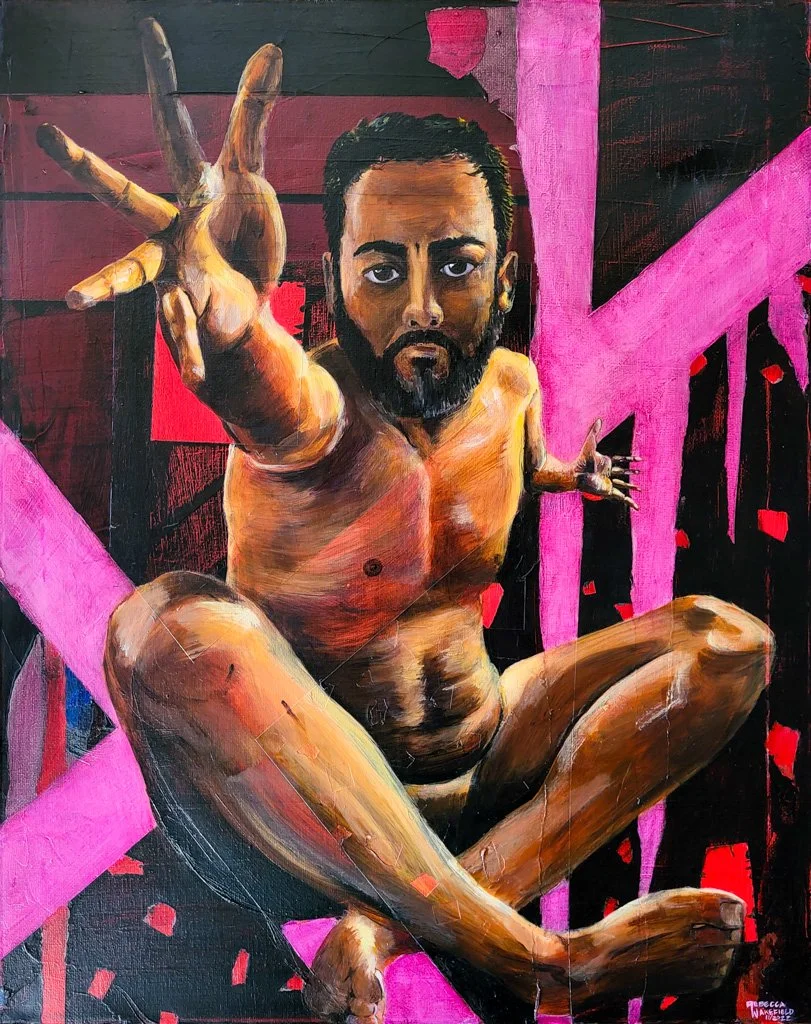 David 009, Oil and Acrylic Paint on Canvas, 20in x 16in, 2022