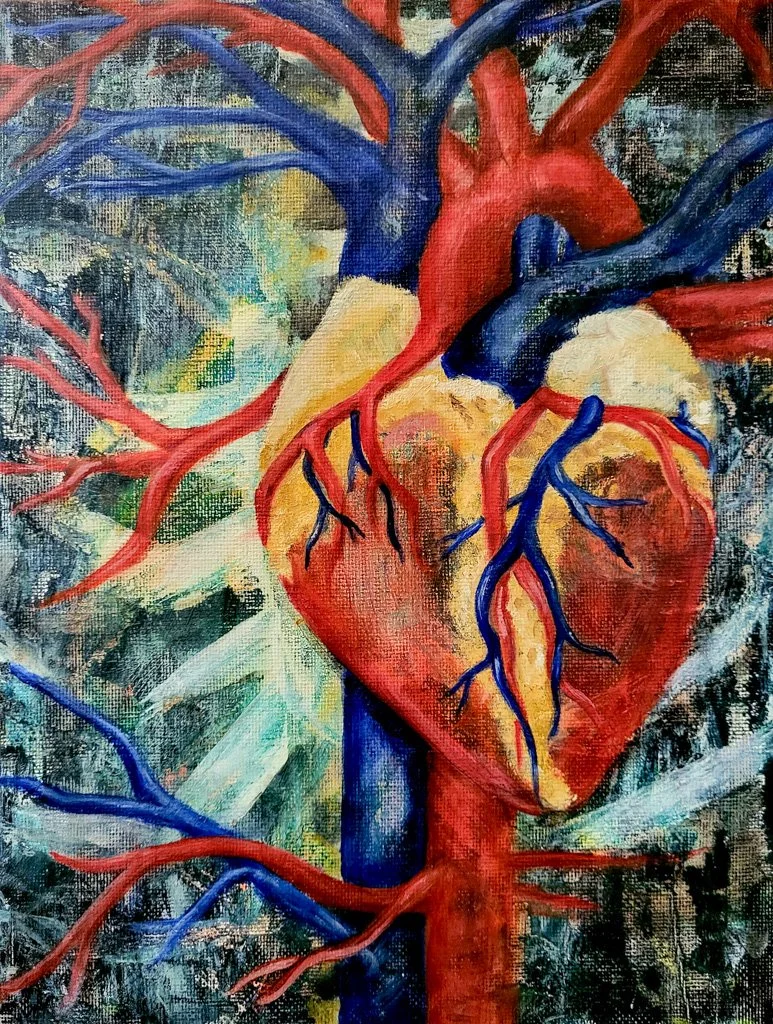Heart Study, Oil on Canvas Board, 12 in. x 9 in., 2021