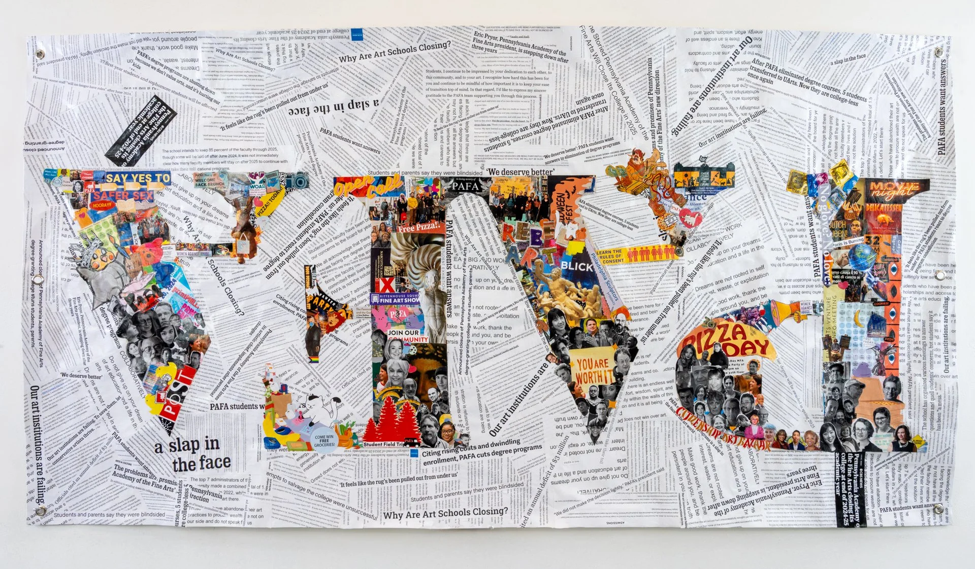 PAFA Culture 2024, Collage, 38 in. x 72 in., 2024