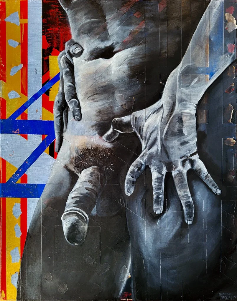 David 008, Oil and Acrylic Paint on Canvas, 20in x 16in, 2022