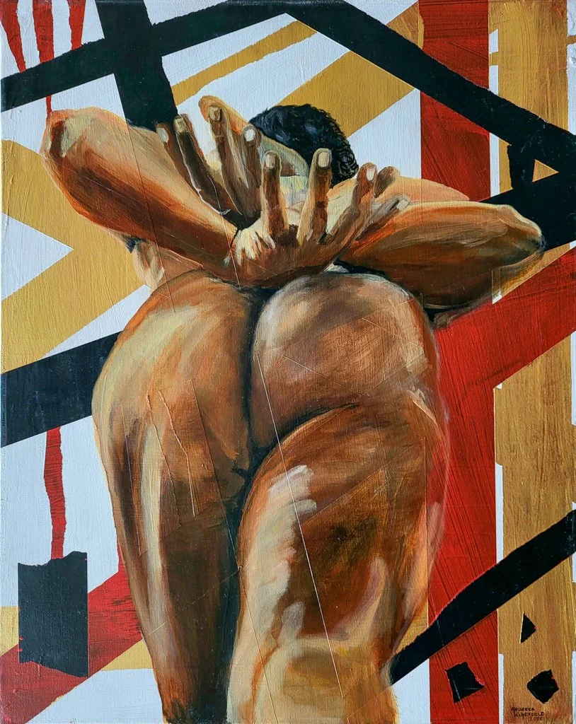 David 002, Oil and Acrylic Paint on Canvas, 20in x 16in, 2022