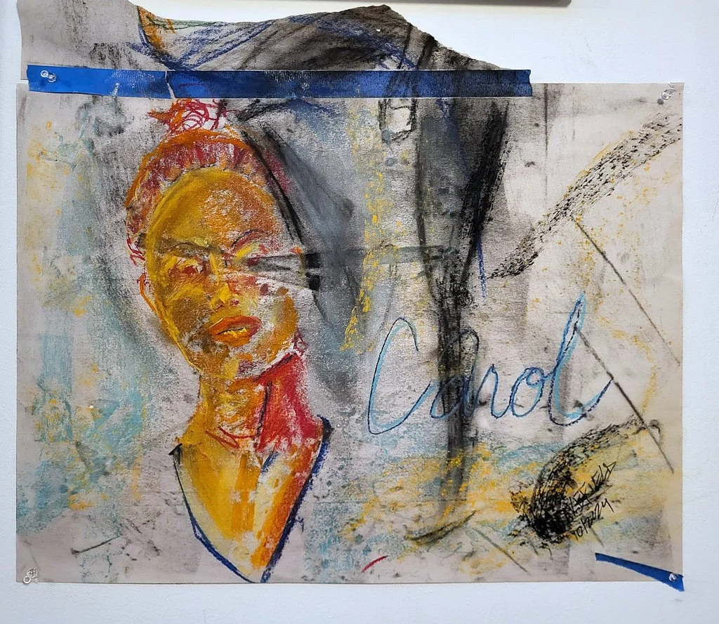 Carol, Soft Pastel on Newsprint, 18 in. x 24 in. , 2025