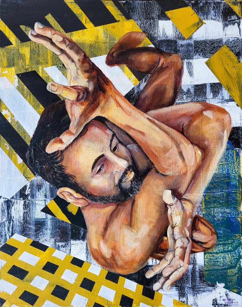 David 007, Oil and Acrylic Paint on Canvas, 20in x 16in, 2022