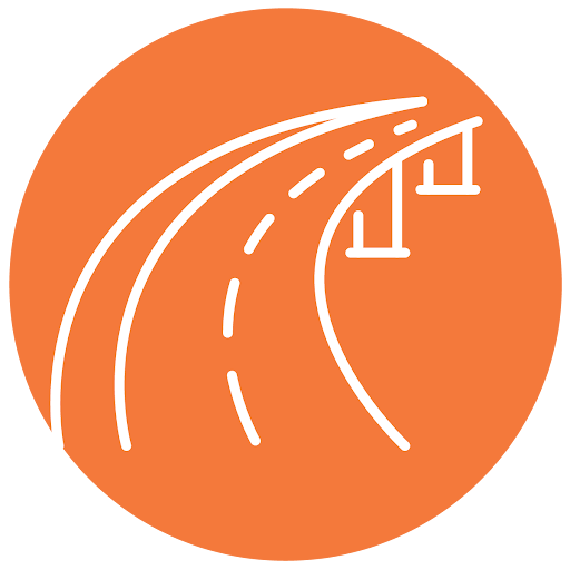 icon graphic of road