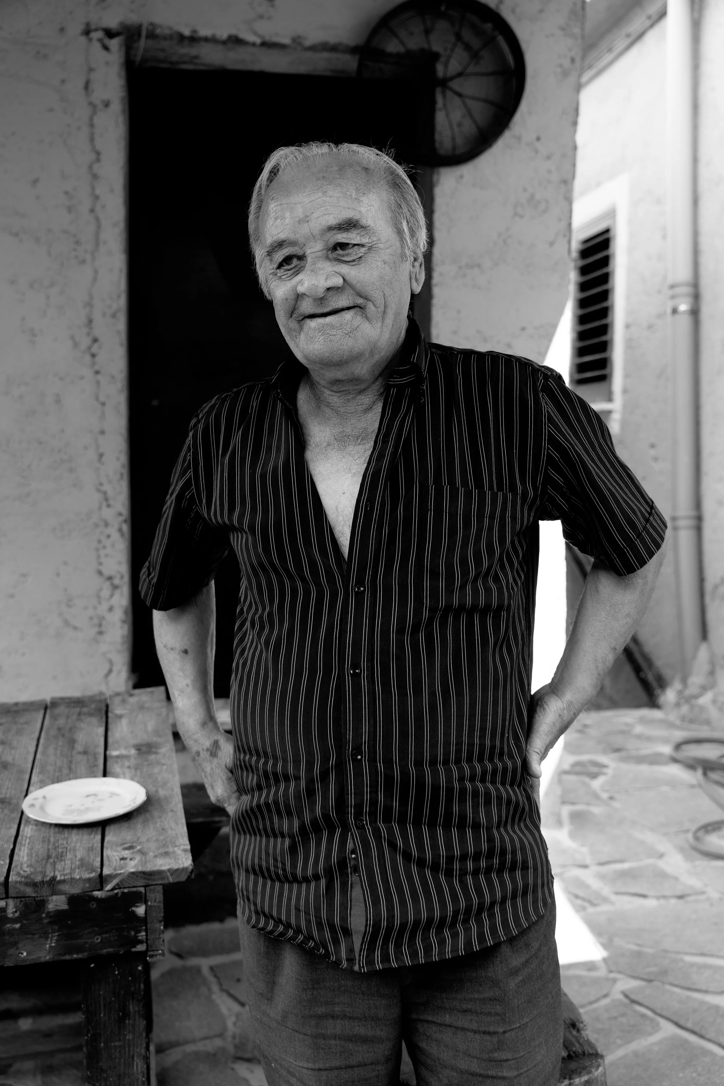 Paolo, together with his wife, runs the only trattoria in Gallicianò. He still speaks the Greek of Calabria, which he learned as a child.