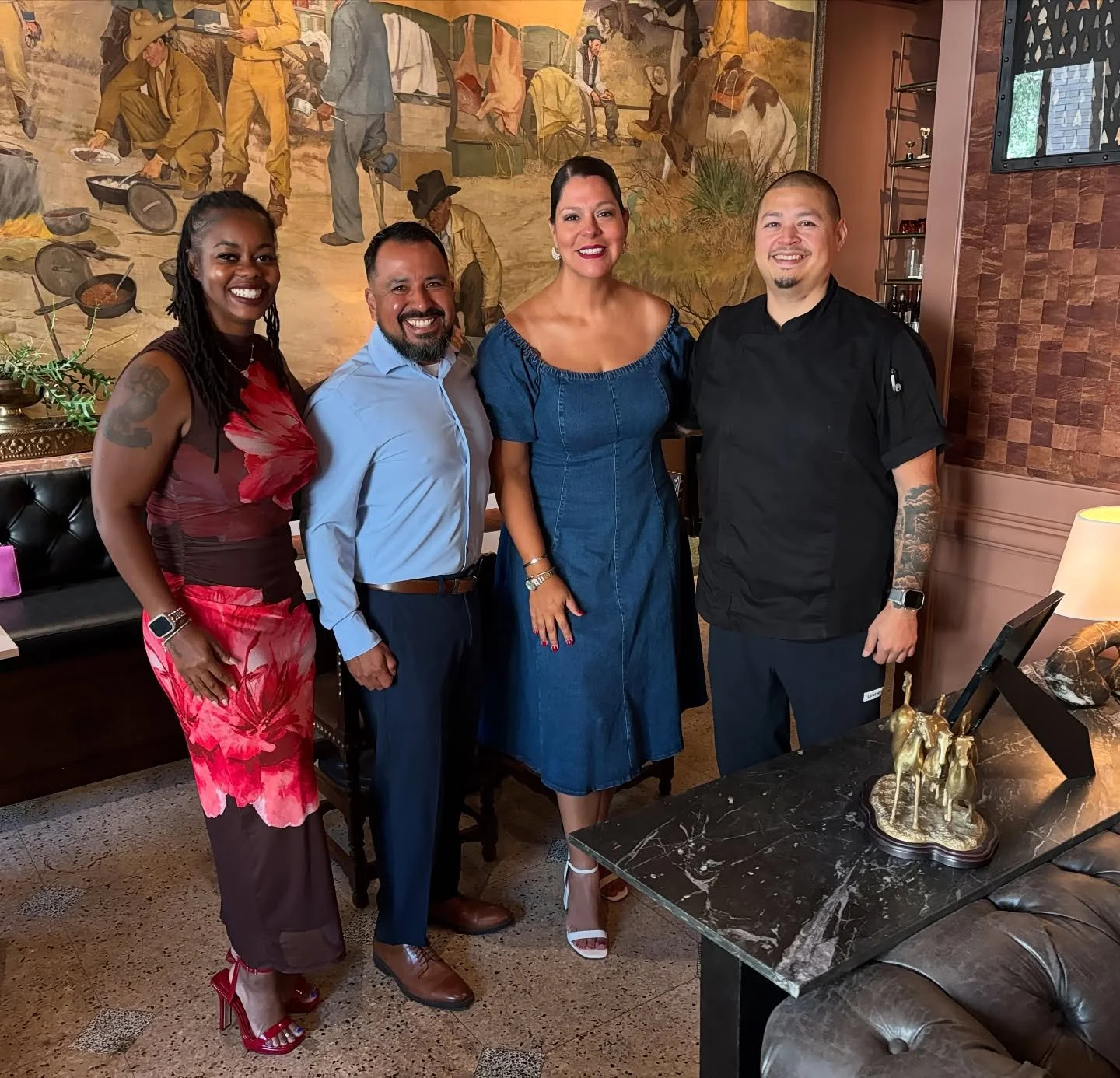 Grateful for a spirit-filled afternoon of fellowship and purpose with Dr. Krendra Harralson, Mario Urrutia, and Jaclyn Tacoronte at The St. Anthony Hotel @anacachosa . As we broke bread, we shared in meaningful dialogue about God&rsquo;s calling in o