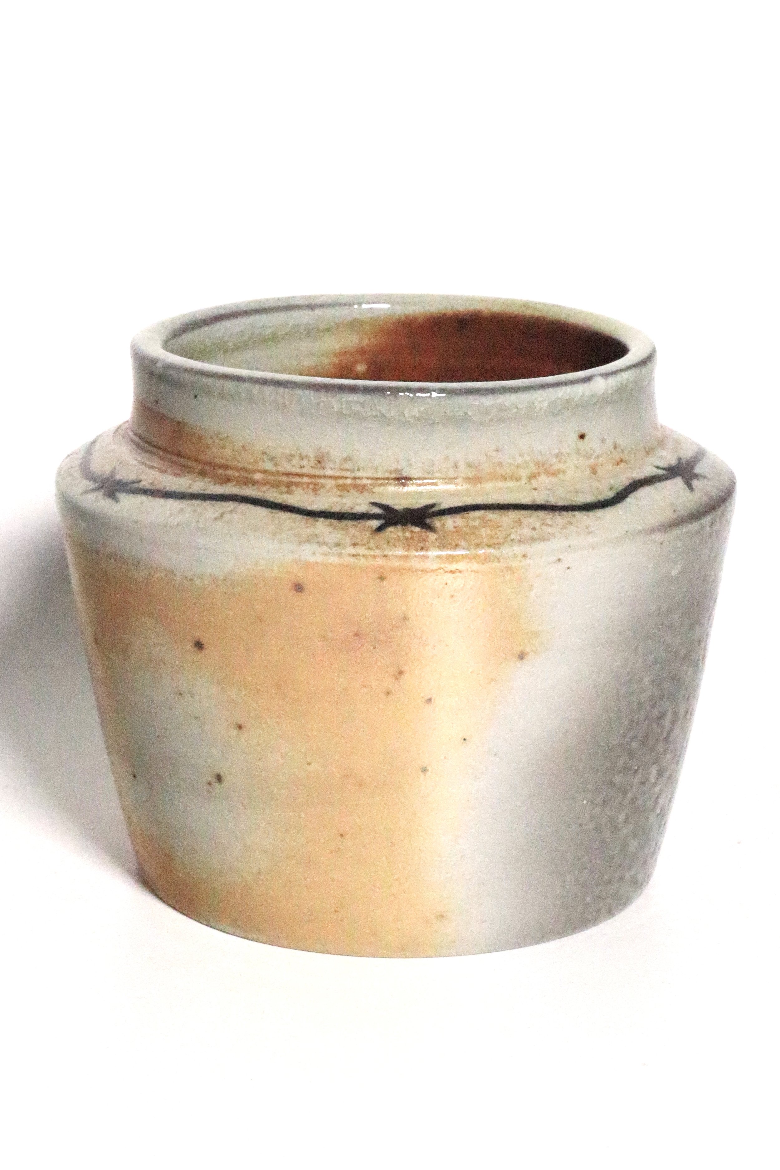 Wood Fire Pot,
Wood and soda ash, ceramic,
2024