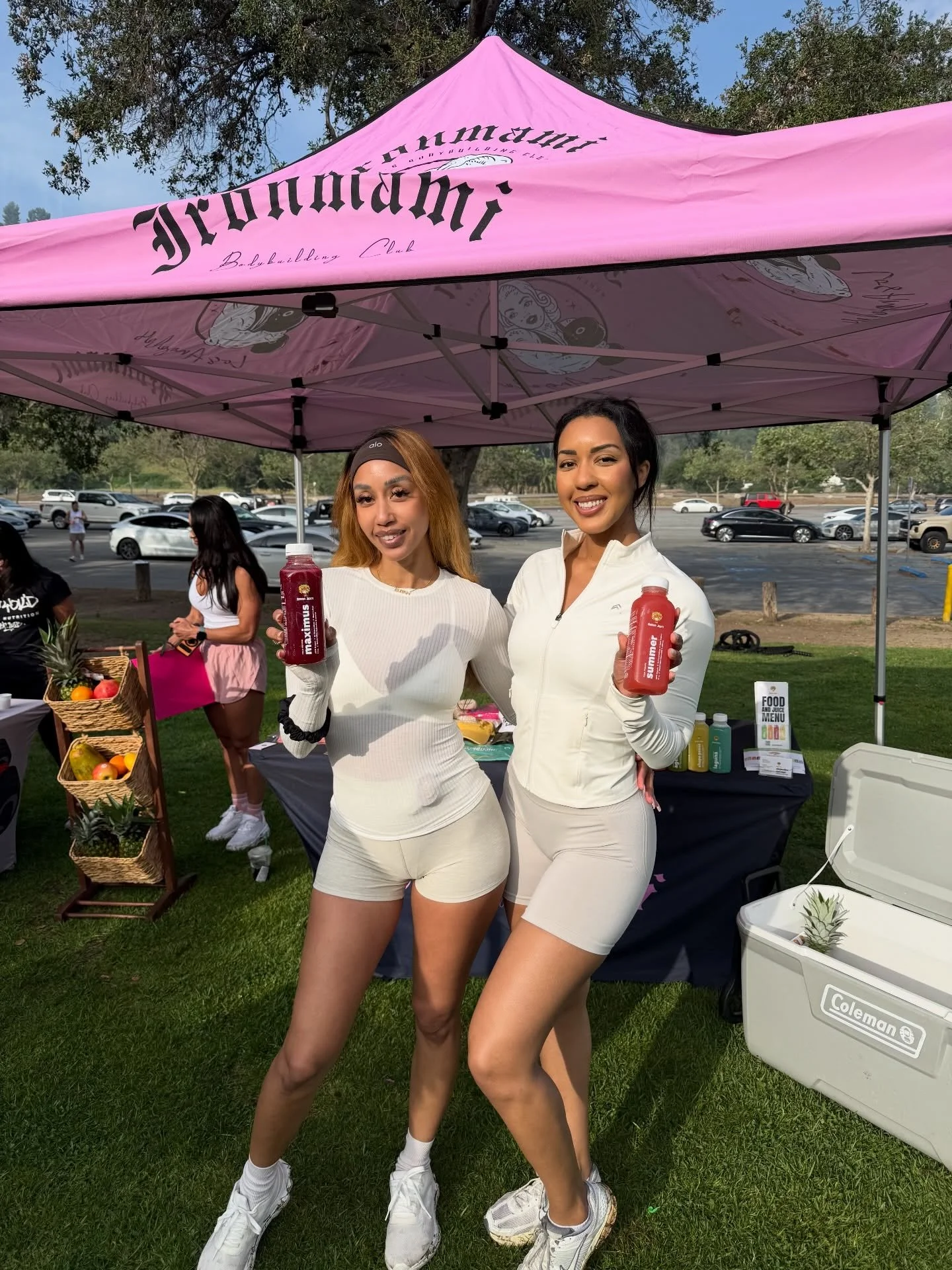 community, wellness, and a little pink ✨ @ironmami_ @aloyoga pasadena