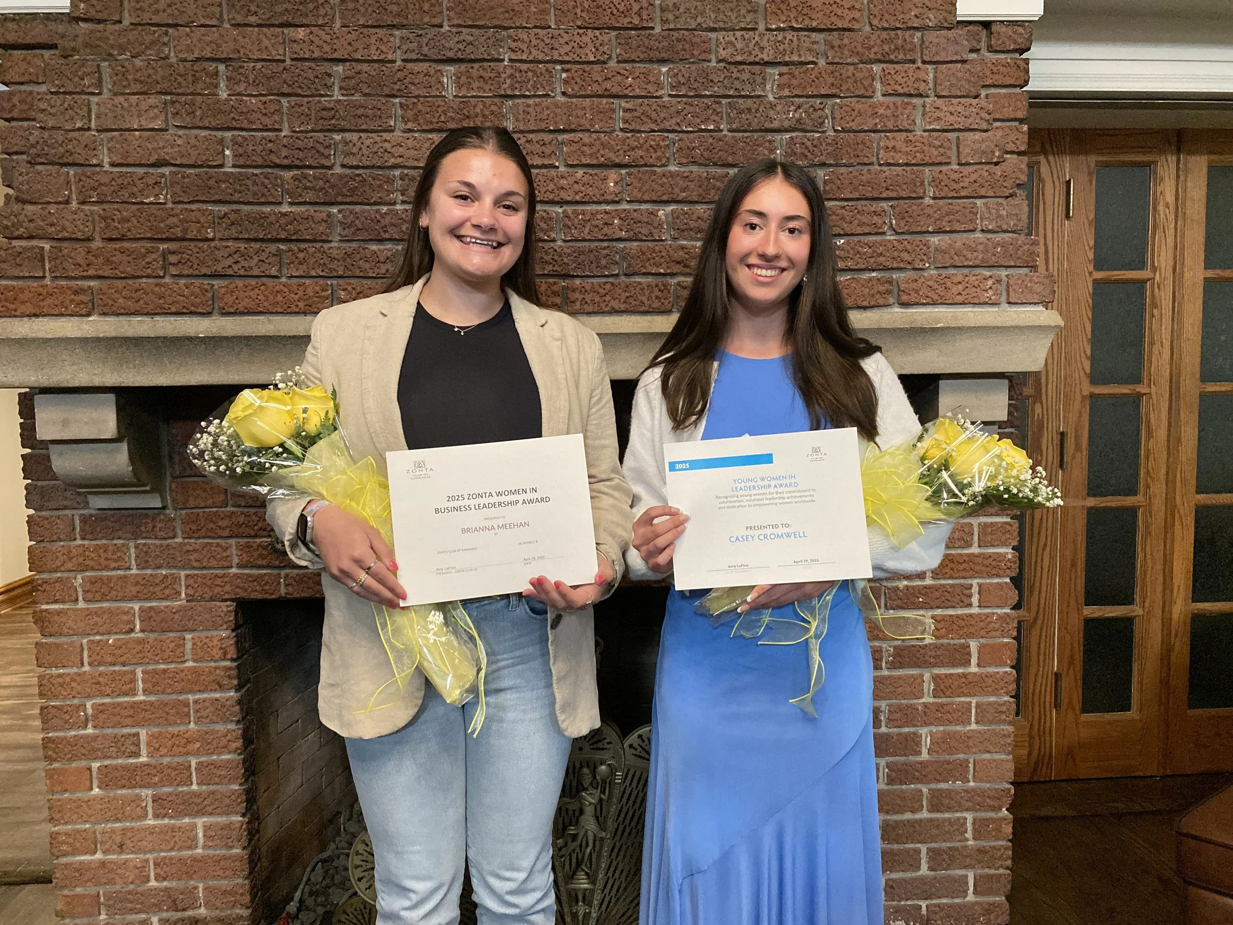  Brianne Meehan, Woman in Business Leadership Award Recipient &amp; Casey Cromwell, Young Woman Award Winner 